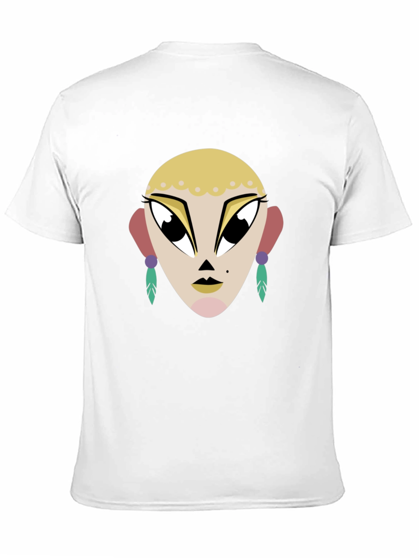 Geometric Face Graphic Tee - Cool & Unique
