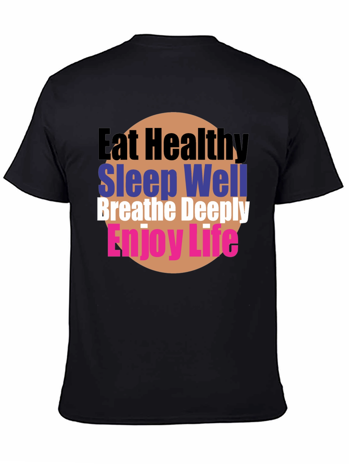 Eat Healthy Graphic Tee - Positive Lifestyle Shirt