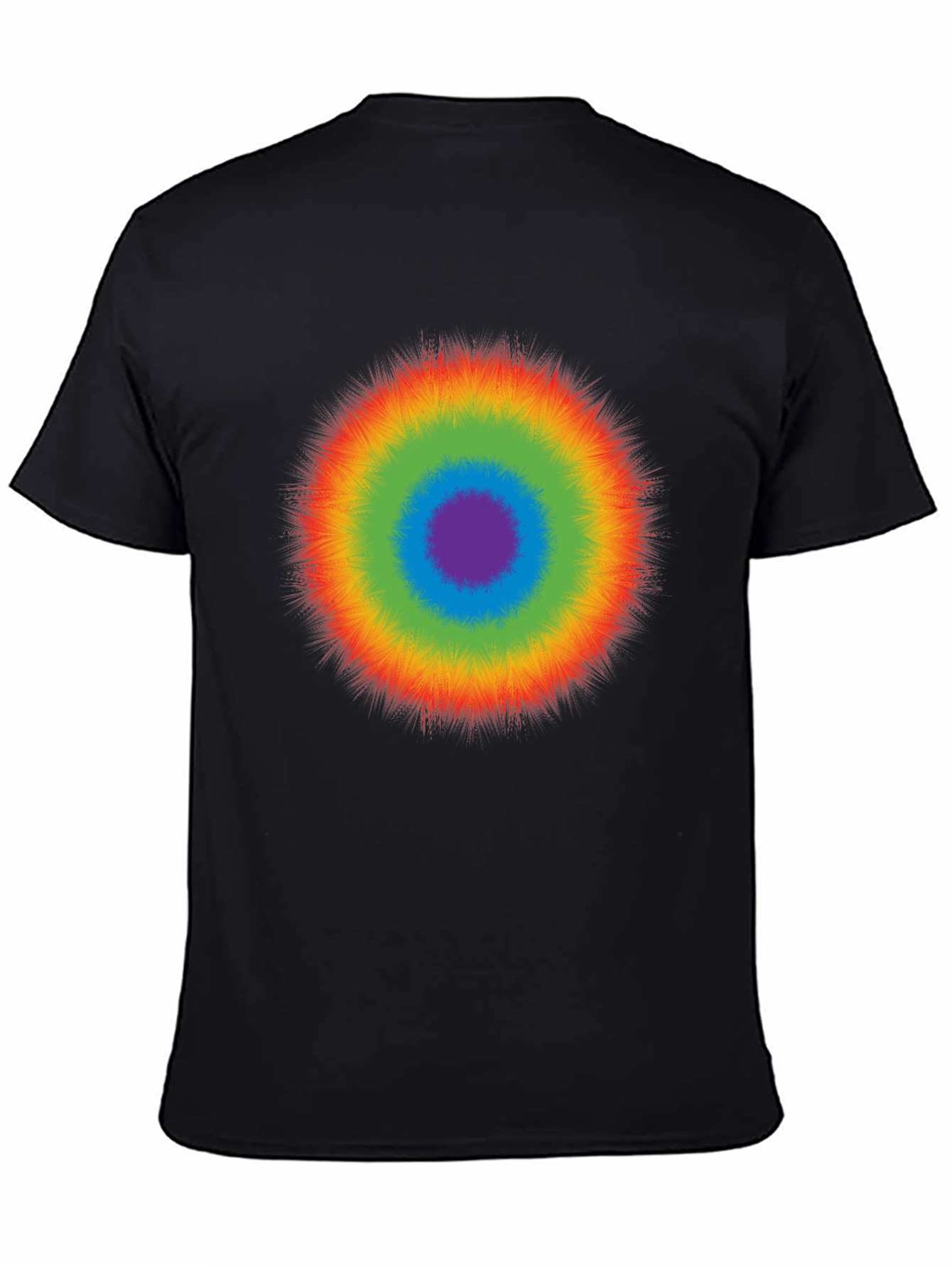 Rainbow Burst Graphic T-Shirt - Casual Cotton Tee
