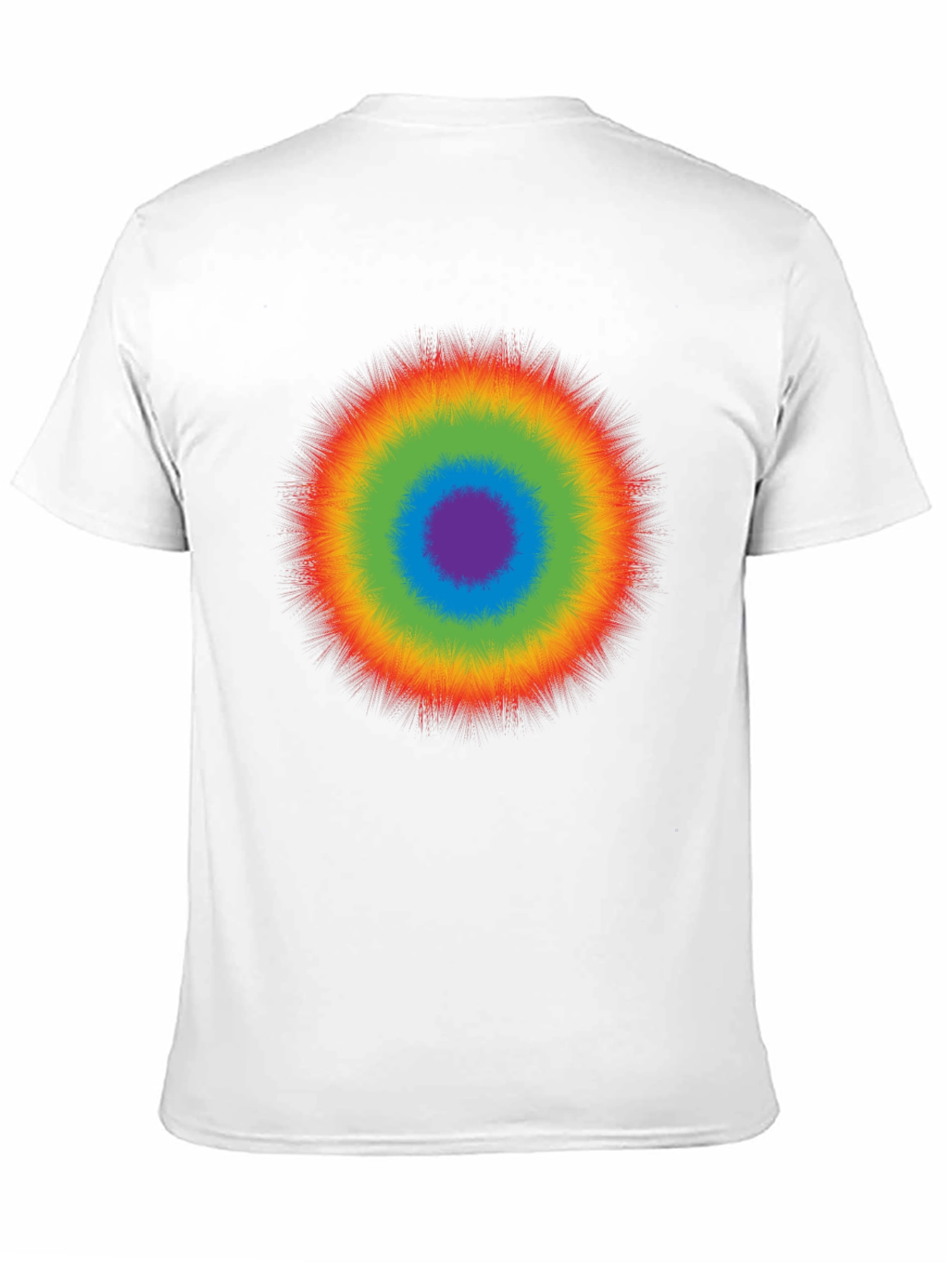 Rainbow Burst Graphic T-Shirt - Casual Cotton Tee