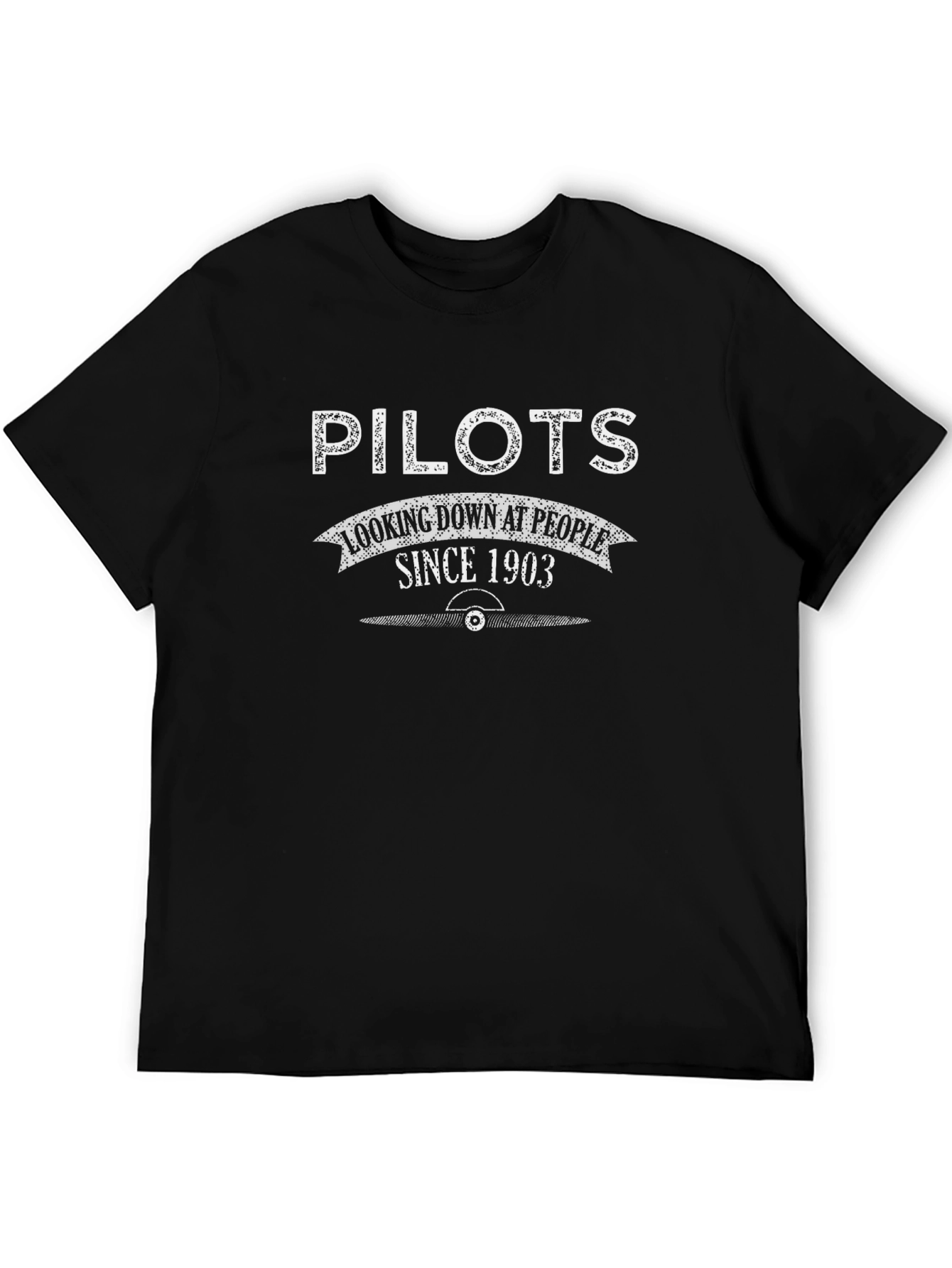 Pilots Looking Down Since 1903 Black T-Shirt