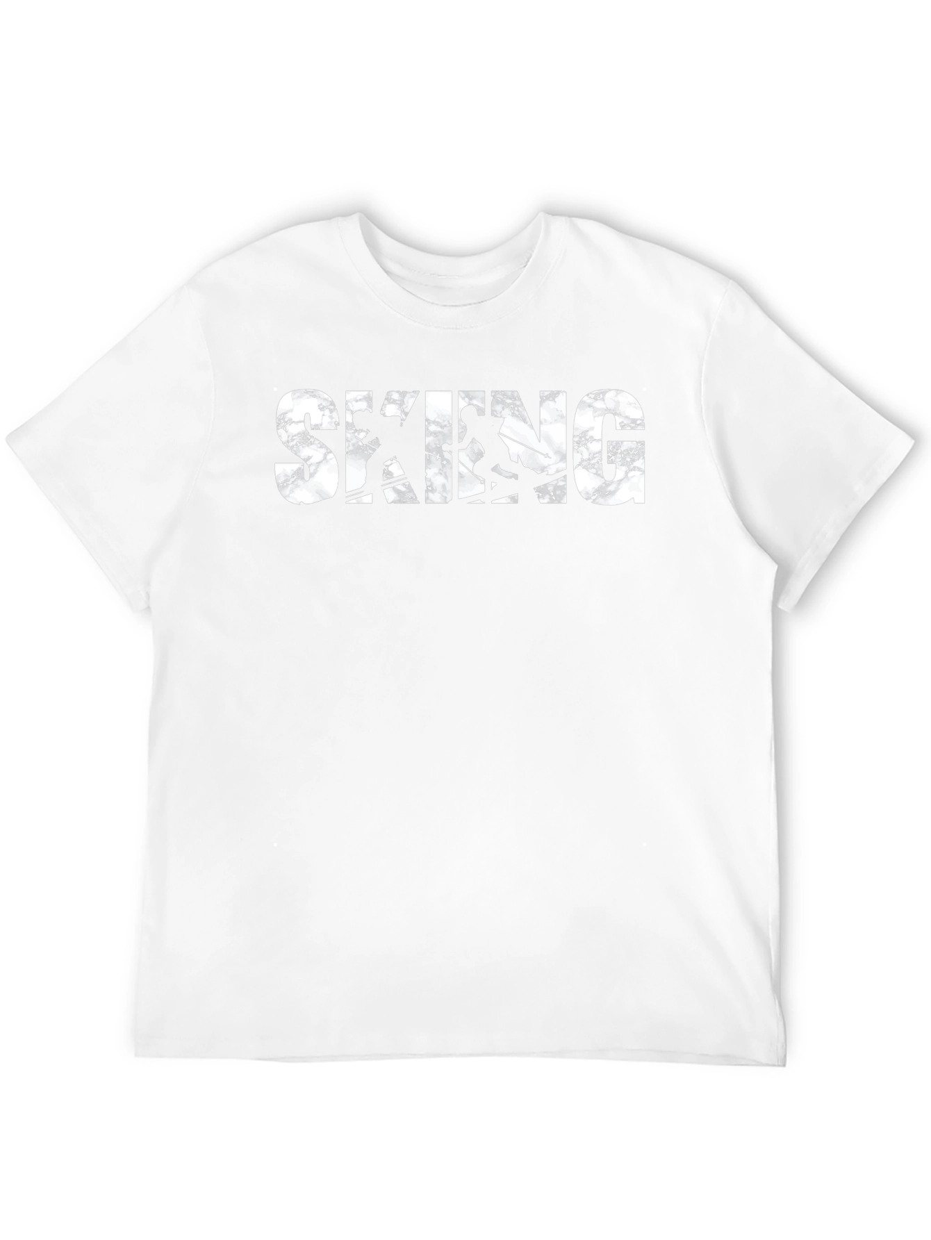 Skiing Graphic Black T-Shirt for Men