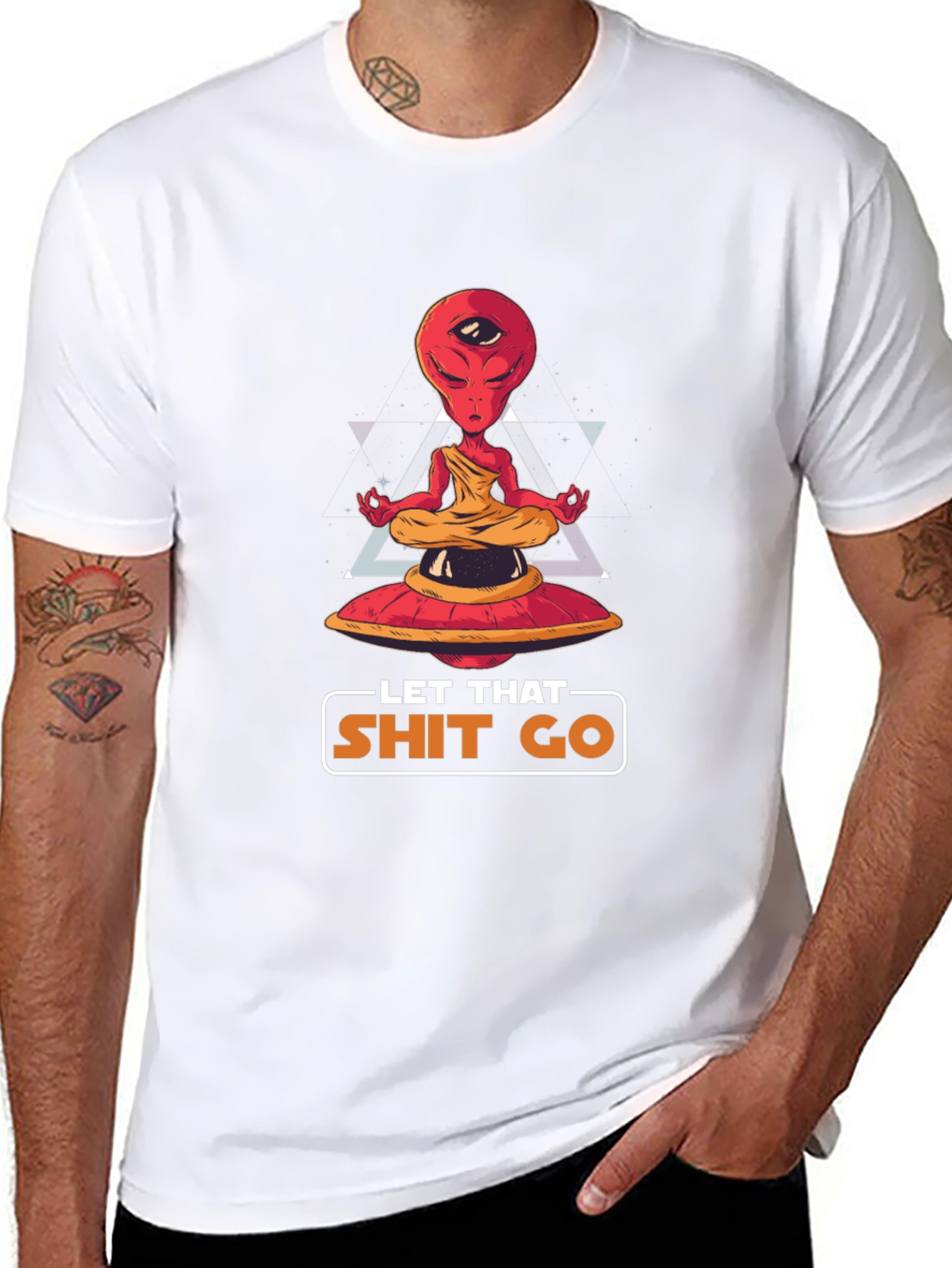 Meditating Alien T-Shirt - Let That Go