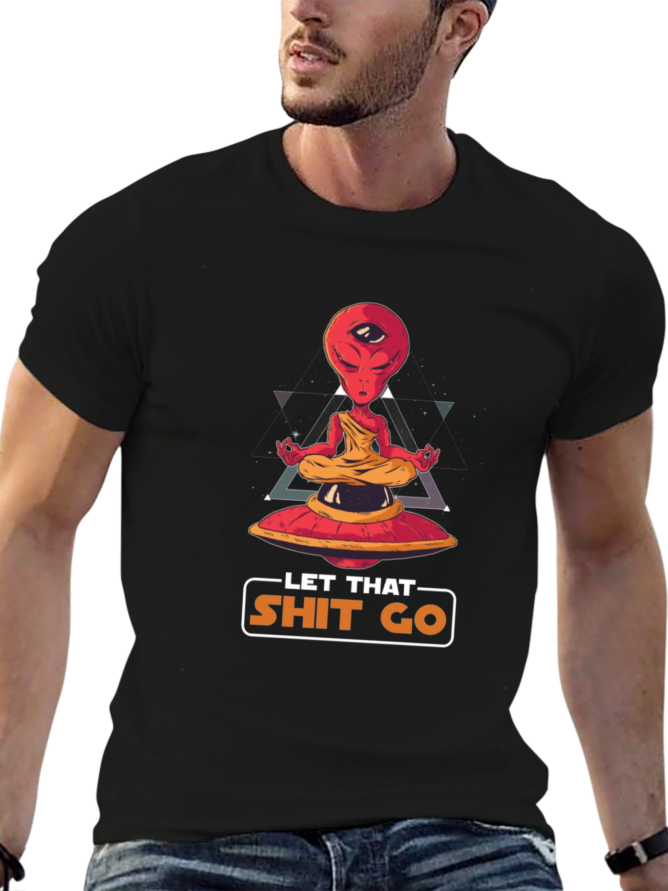 Meditating Alien T-Shirt - Let That Go