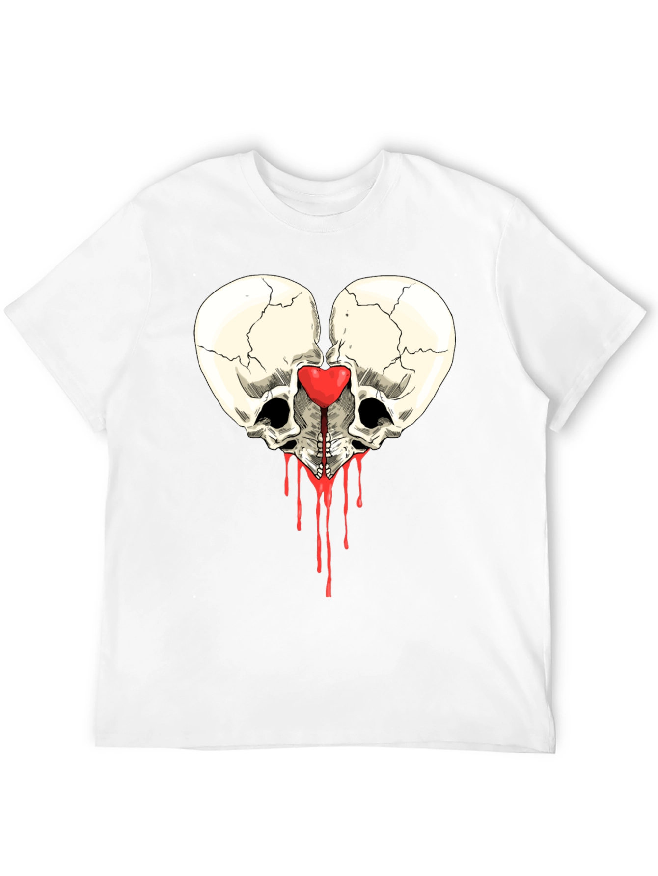 Skull Heart Graphic Tee - Edgy Design