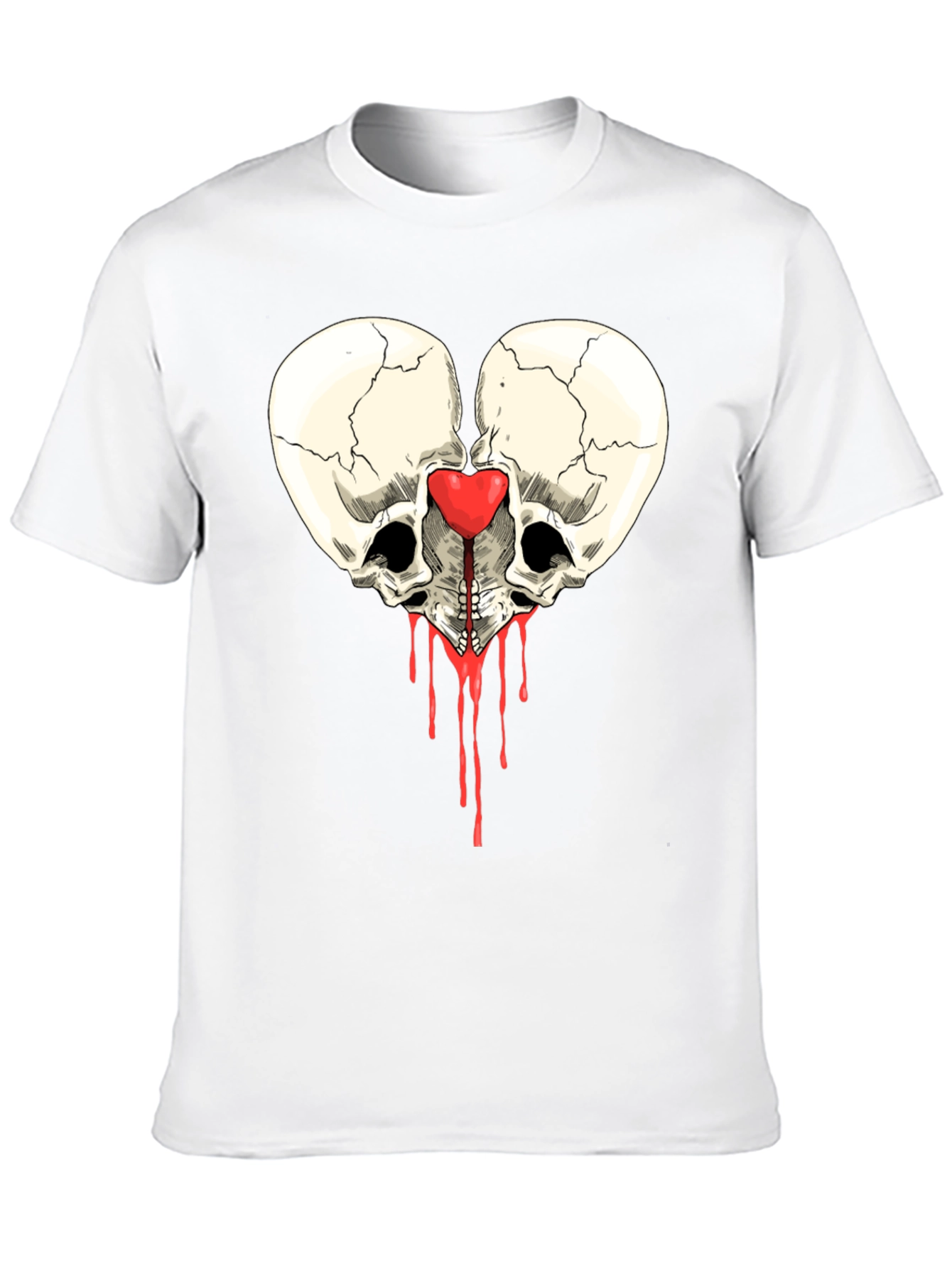 Skull Heart Graphic Tee - Edgy Design