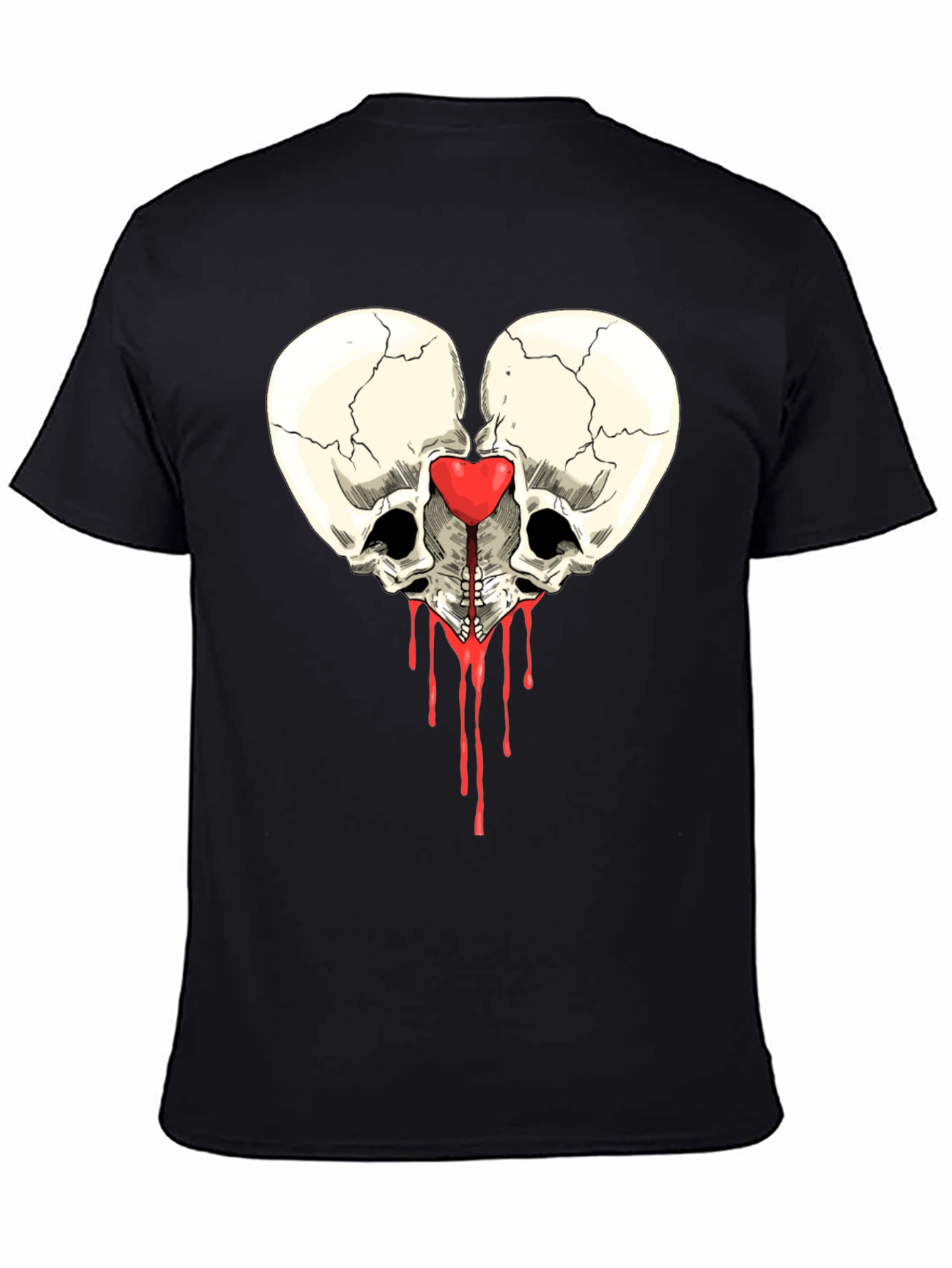 Skull Heart Graphic Tee - Edgy Design