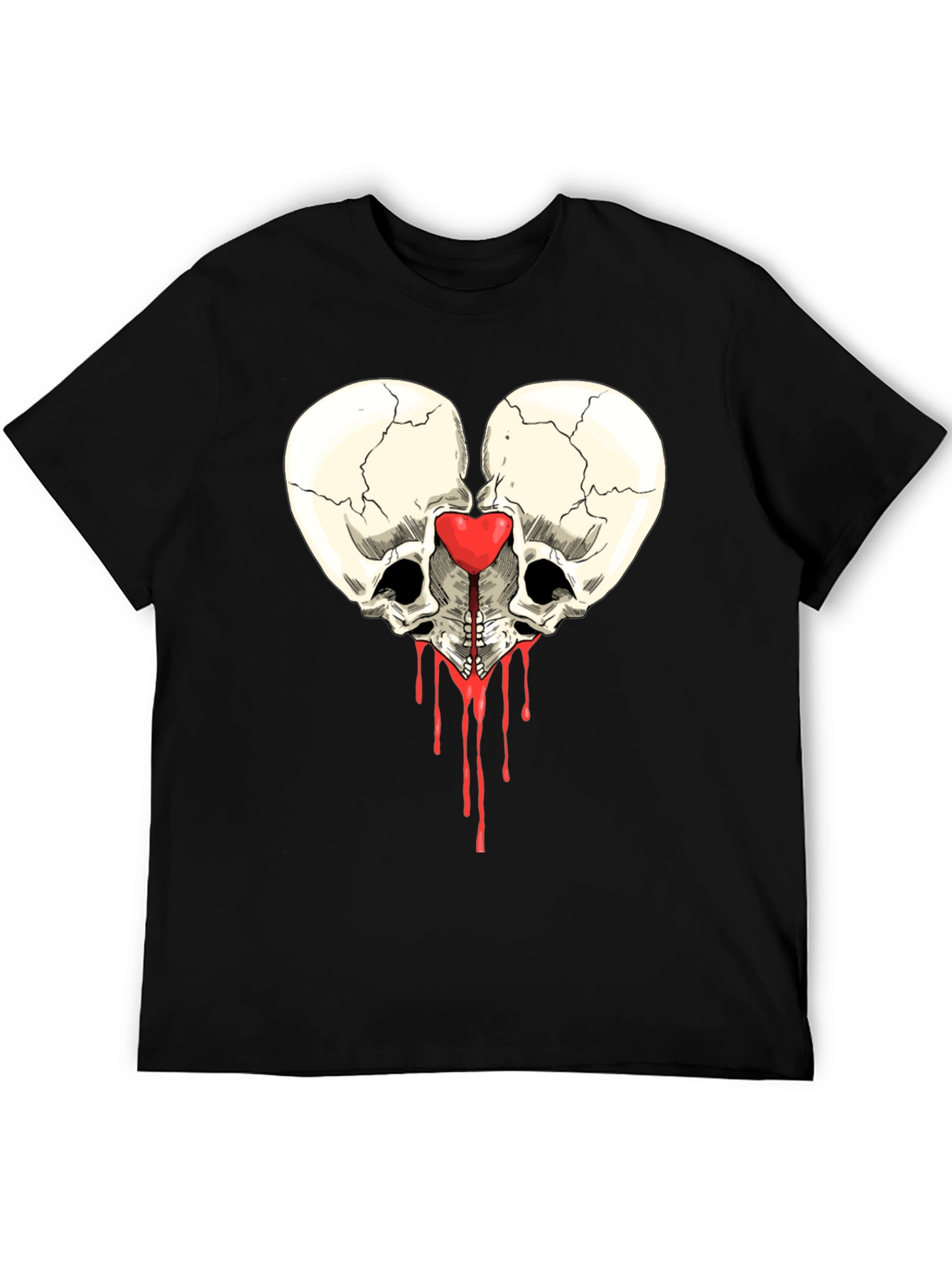 Skull Heart Graphic Tee - Edgy Design