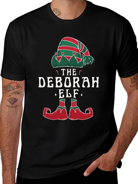 Deborah Elf Christmas Holiday Graphic Tee Shirt