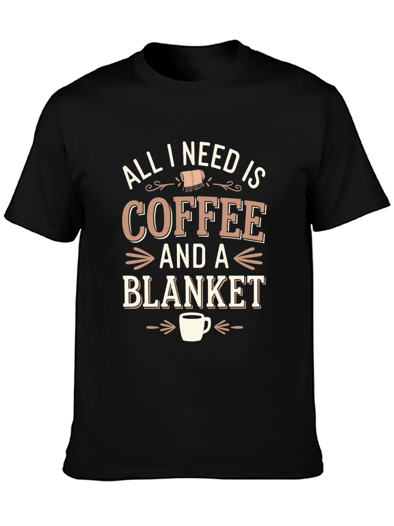 Coffee & Blanket Graphic Tee - Cozy Comfort