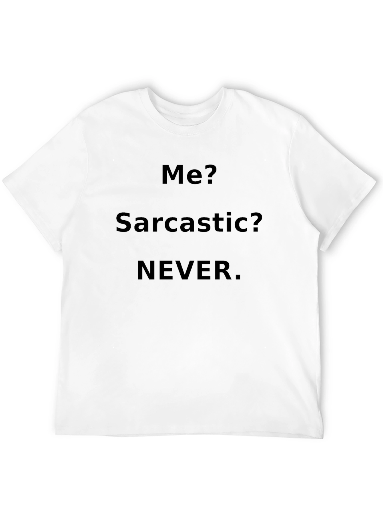 Sarcastic Never Mens Black T-Shirt