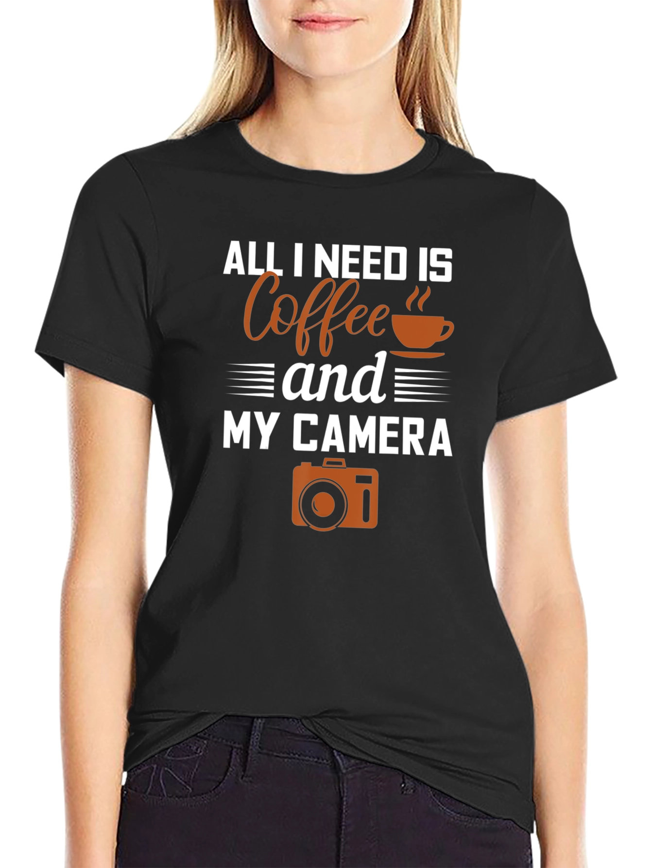 Coffee and Camera Graphic T-Shirt