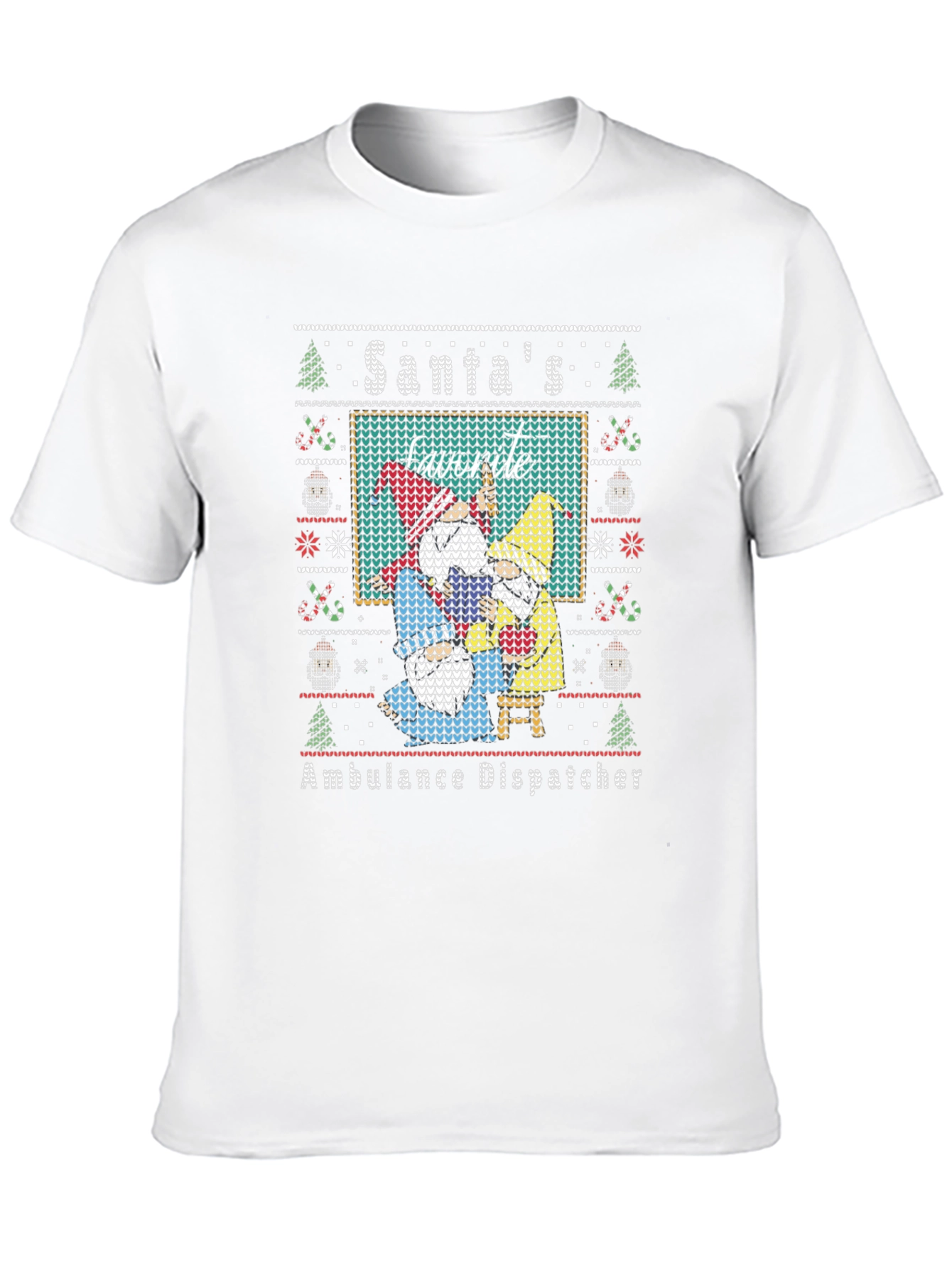Santas Favorite Ambulance Dispatcher Ugly Sweater T-Shirt