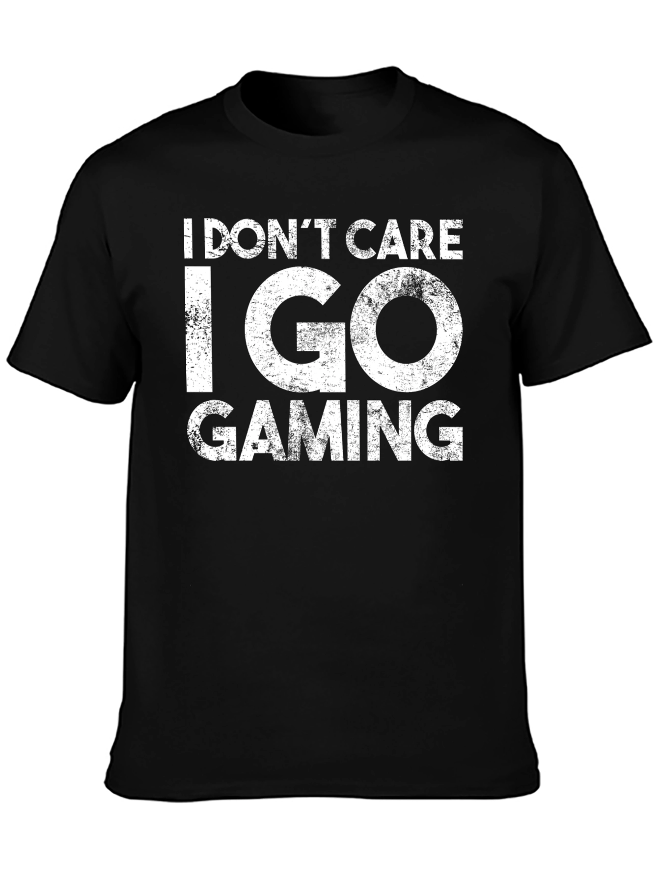 I Dont Care I Go Gaming Black Tee