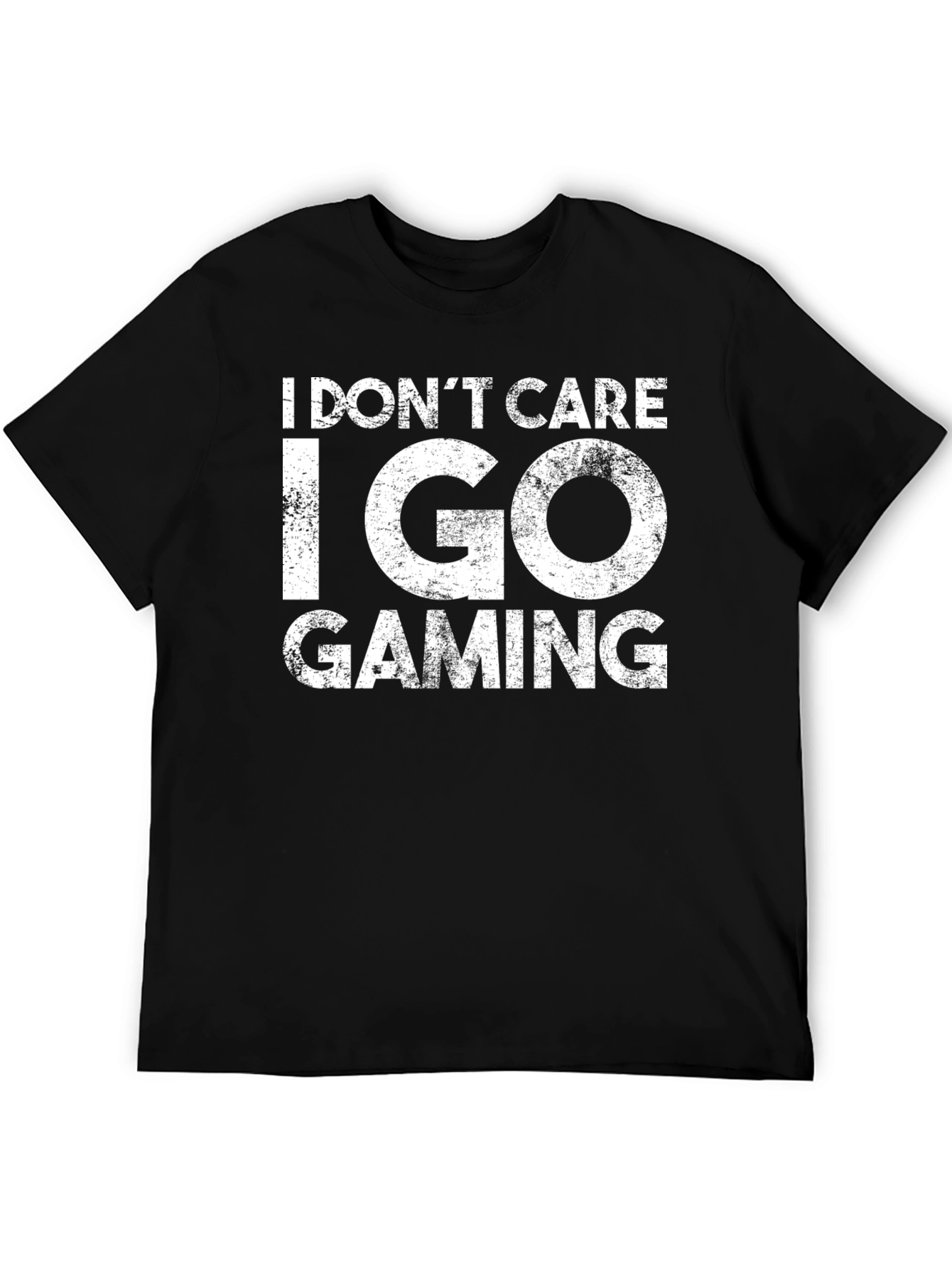 I Dont Care I Go Gaming Black Tee