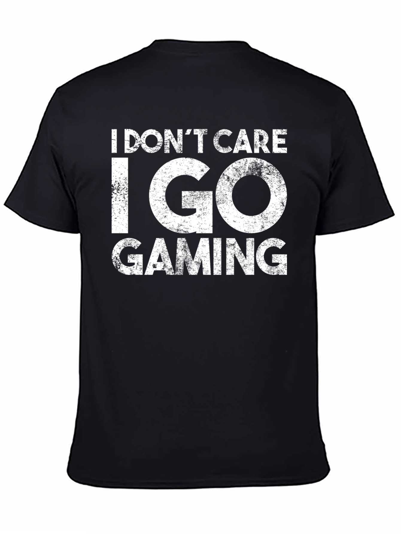 I Dont Care I Go Gaming Black Tee
