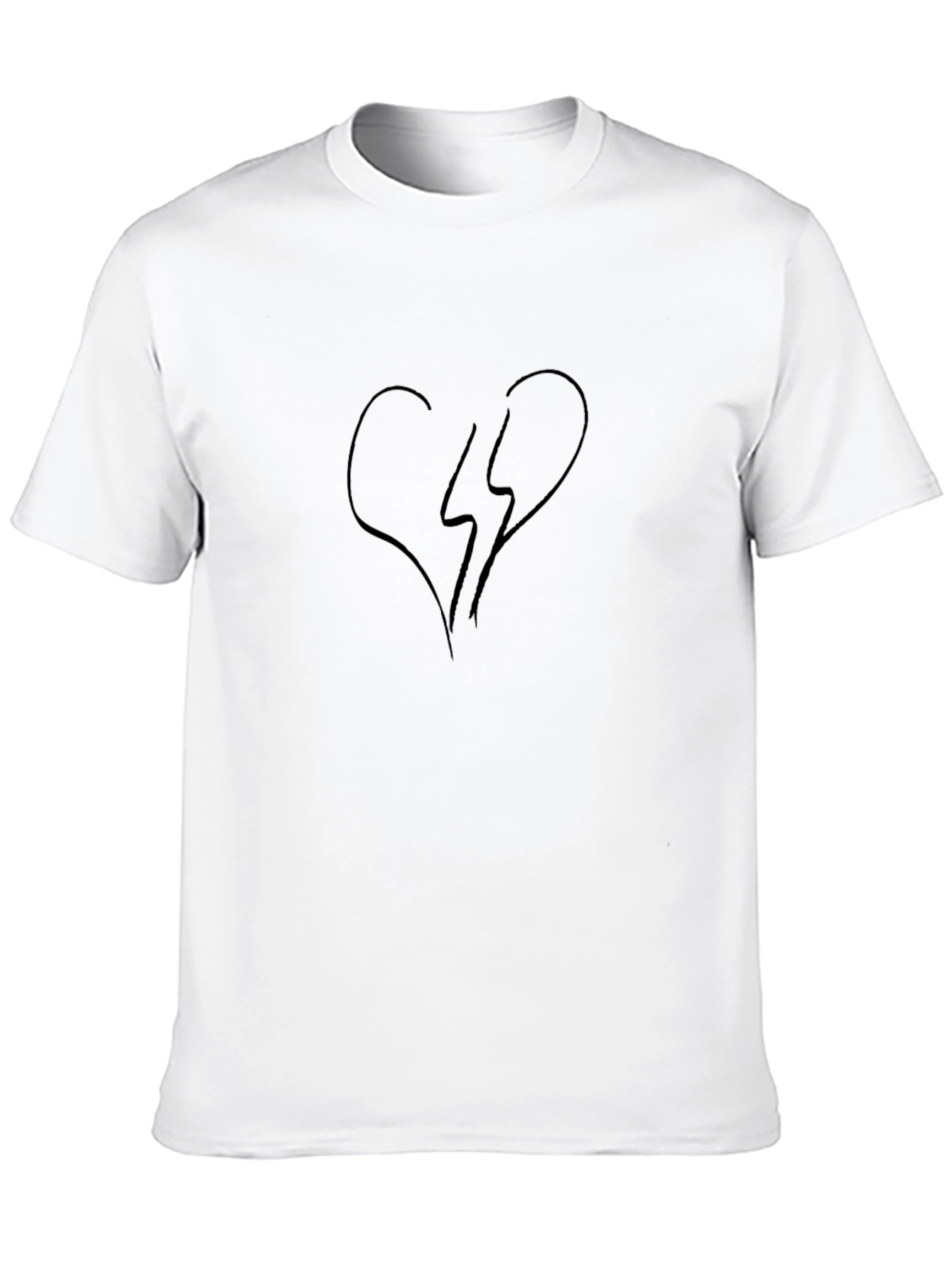 Broken Heart Graphic Tee - Stylish Black T-Shirt