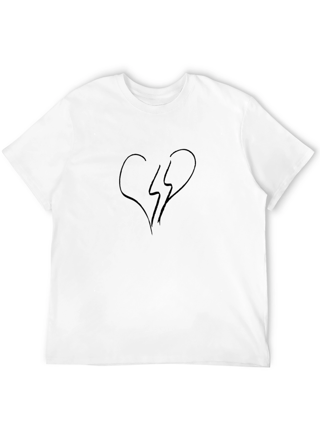 Broken Heart Graphic Tee - Stylish Black T-Shirt
