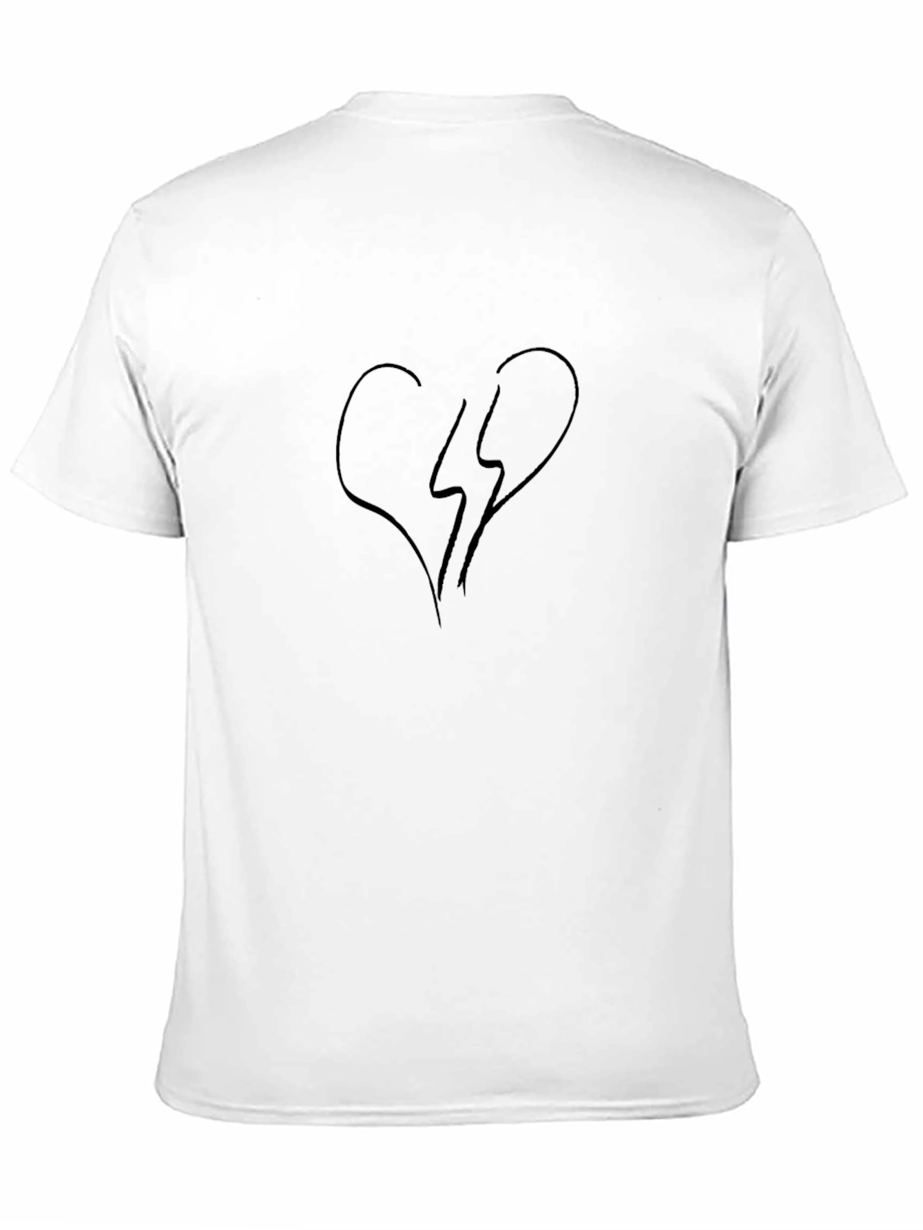 Broken Heart Graphic Tee - Stylish Black T-Shirt