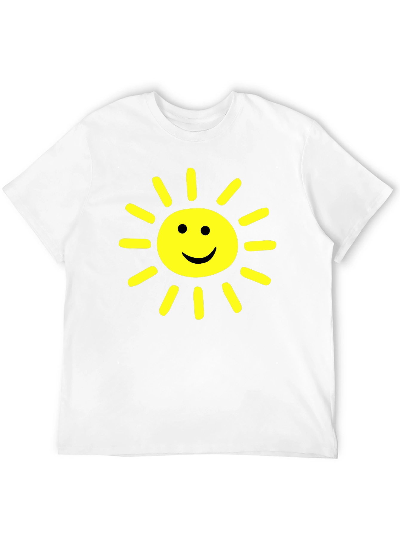 Happy Sunshine Graphic Tee - Cheerful Black T-Shirt