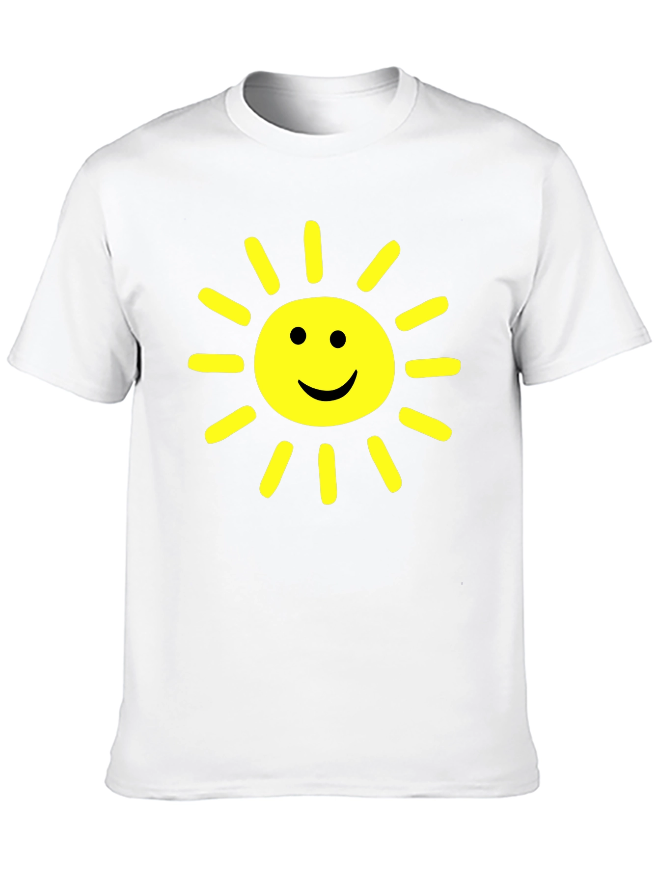 Happy Sunshine Graphic Tee - Cheerful Black T-Shirt