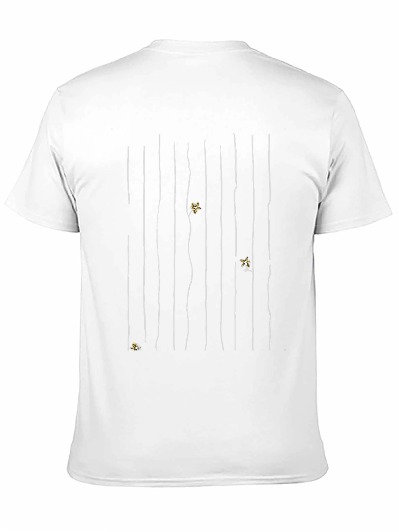 Stylish Black Graphic Tee - Striped Design with Accents