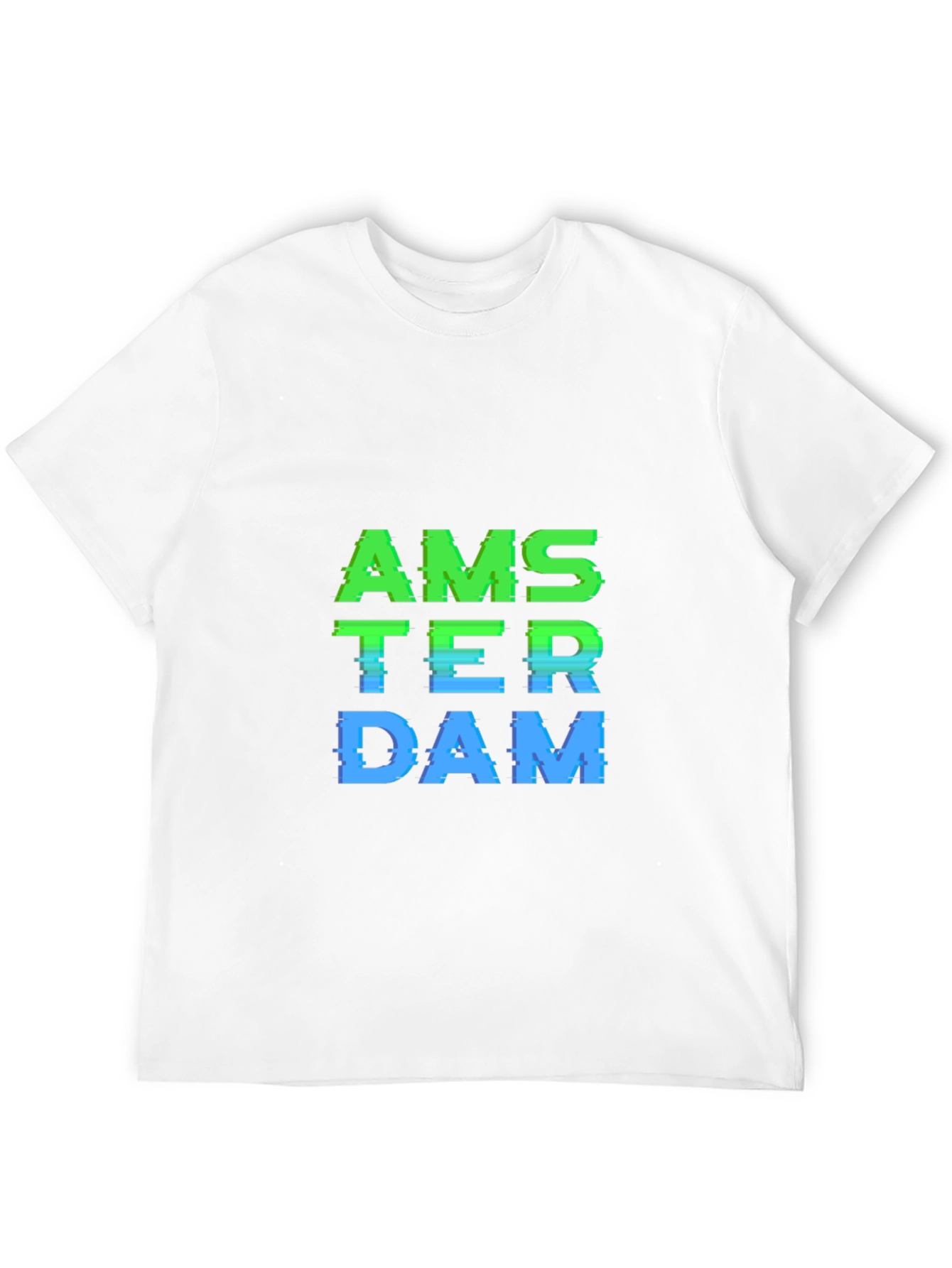 Amsterdam Glitch Graphic Tee - Stylish Casual Wear
