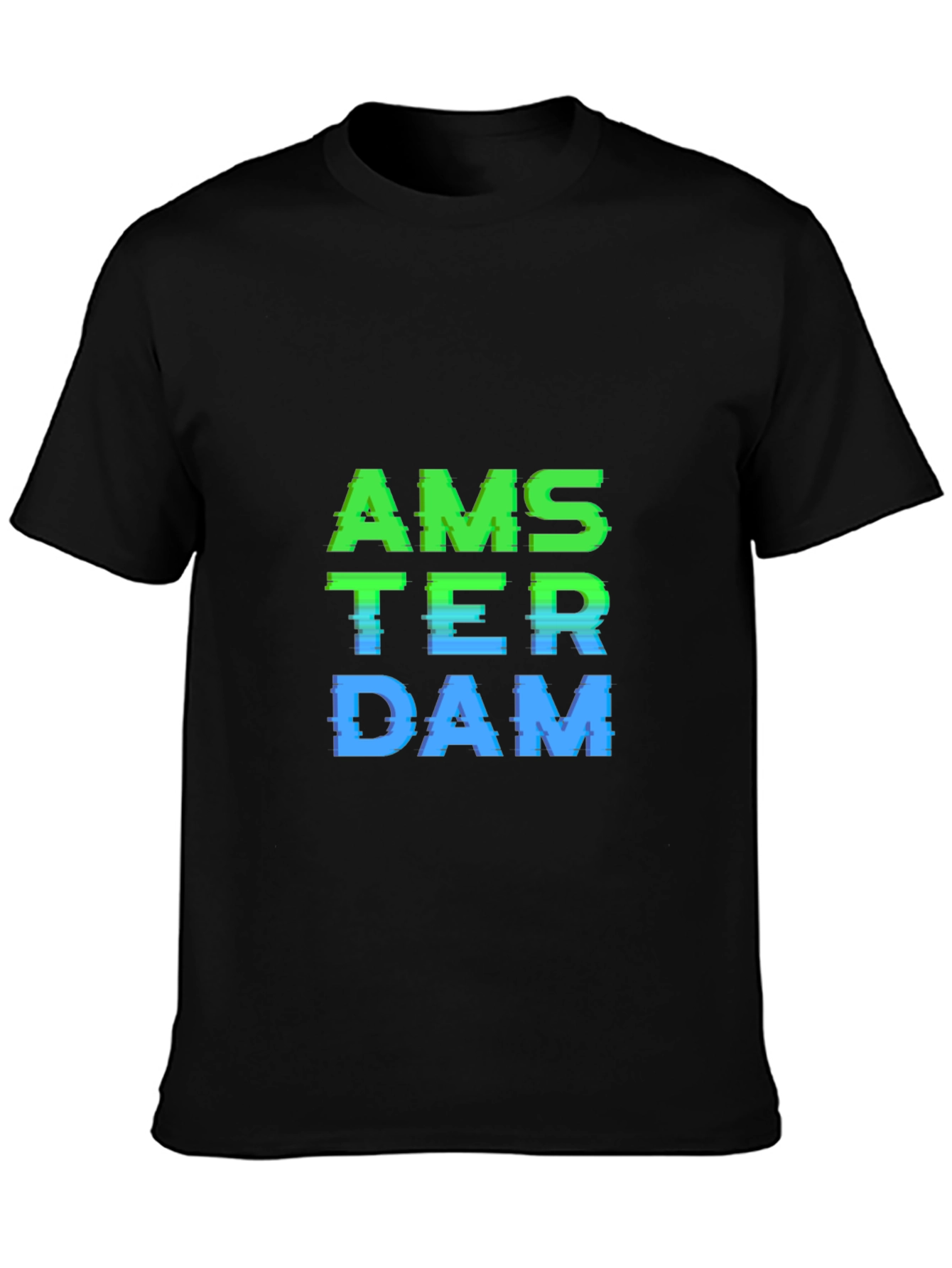 Amsterdam Glitch Graphic Tee - Stylish Casual Wear