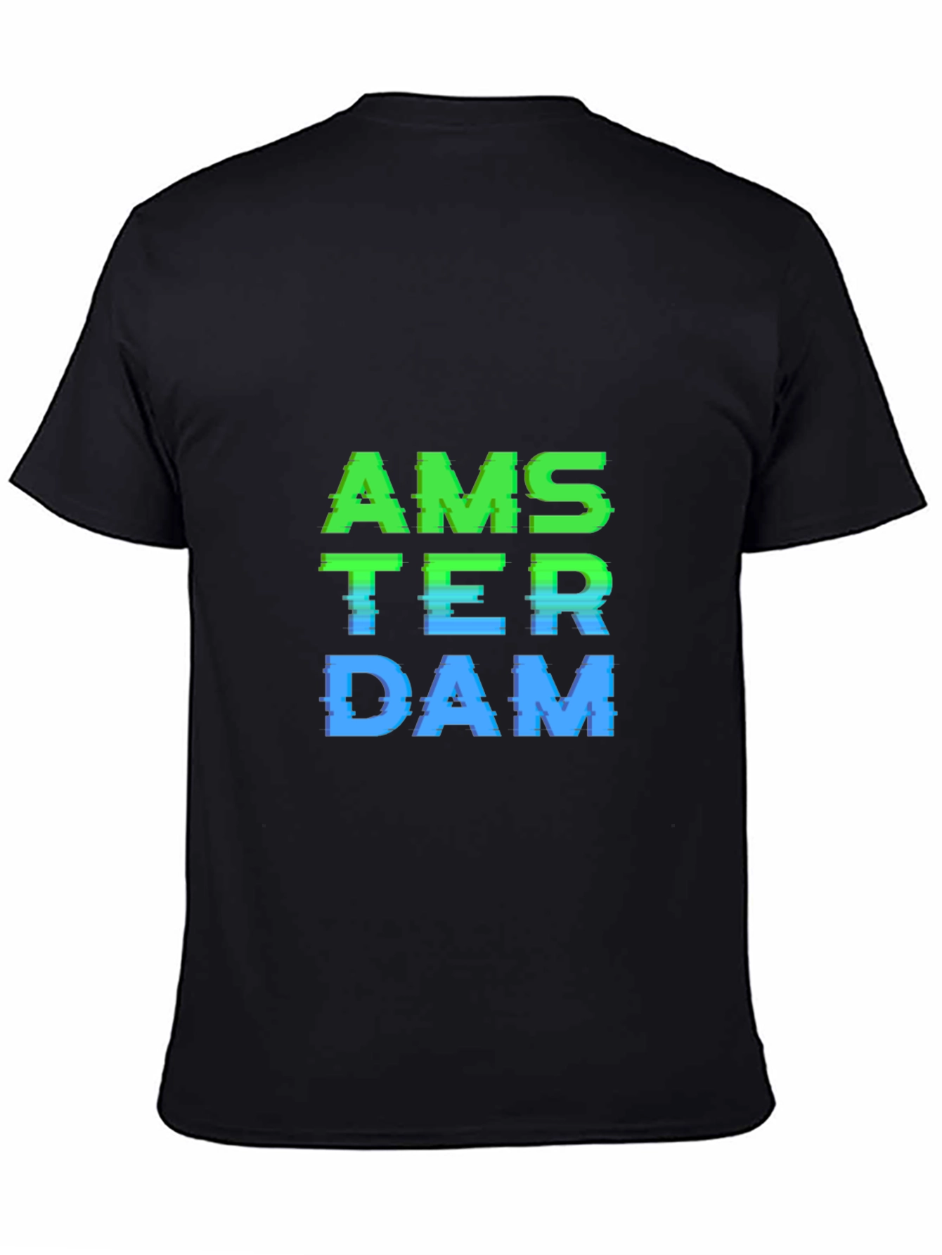 Amsterdam Glitch Graphic Tee - Stylish Casual Wear