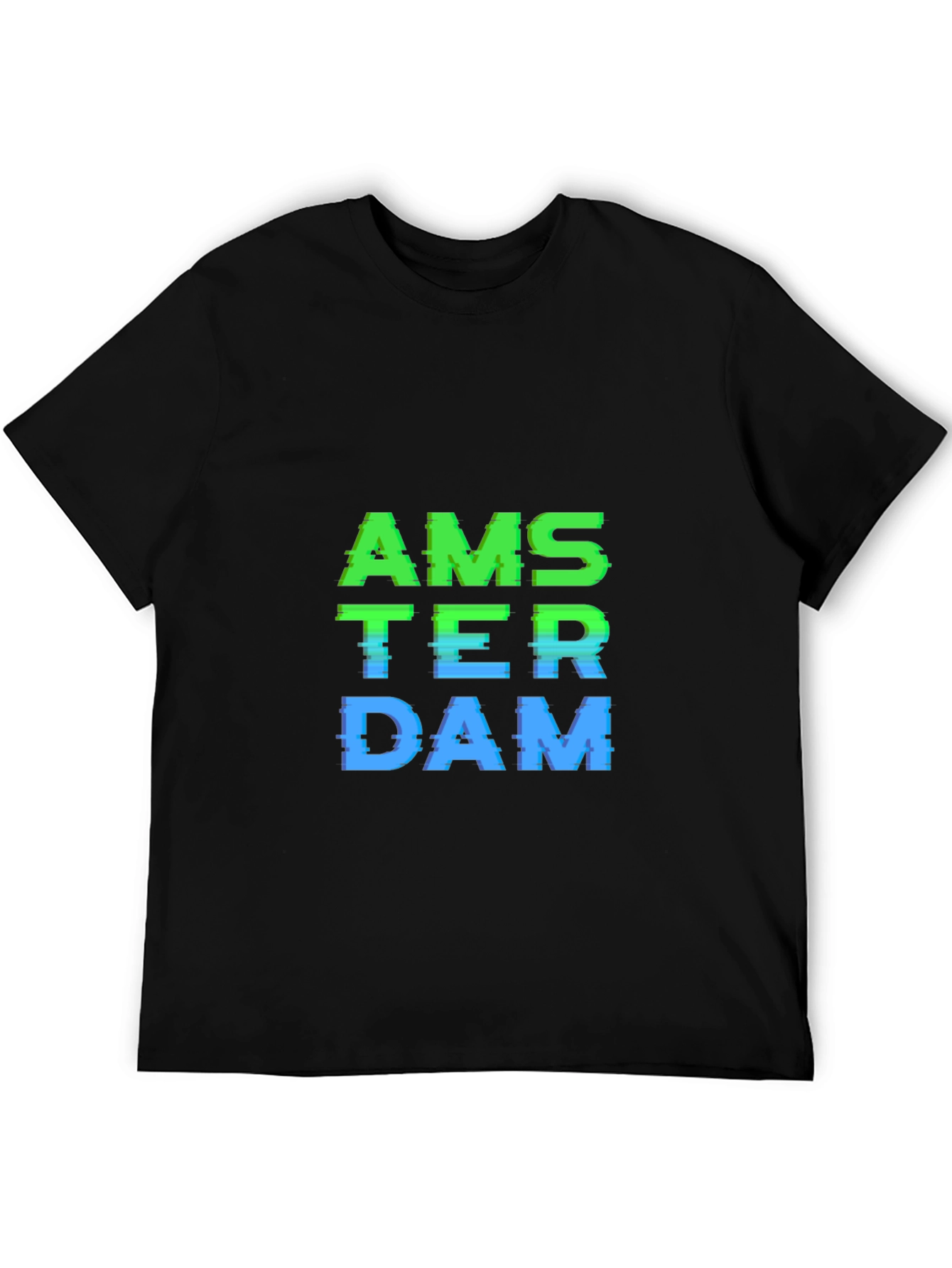Amsterdam Glitch Graphic Tee - Stylish Casual Wear