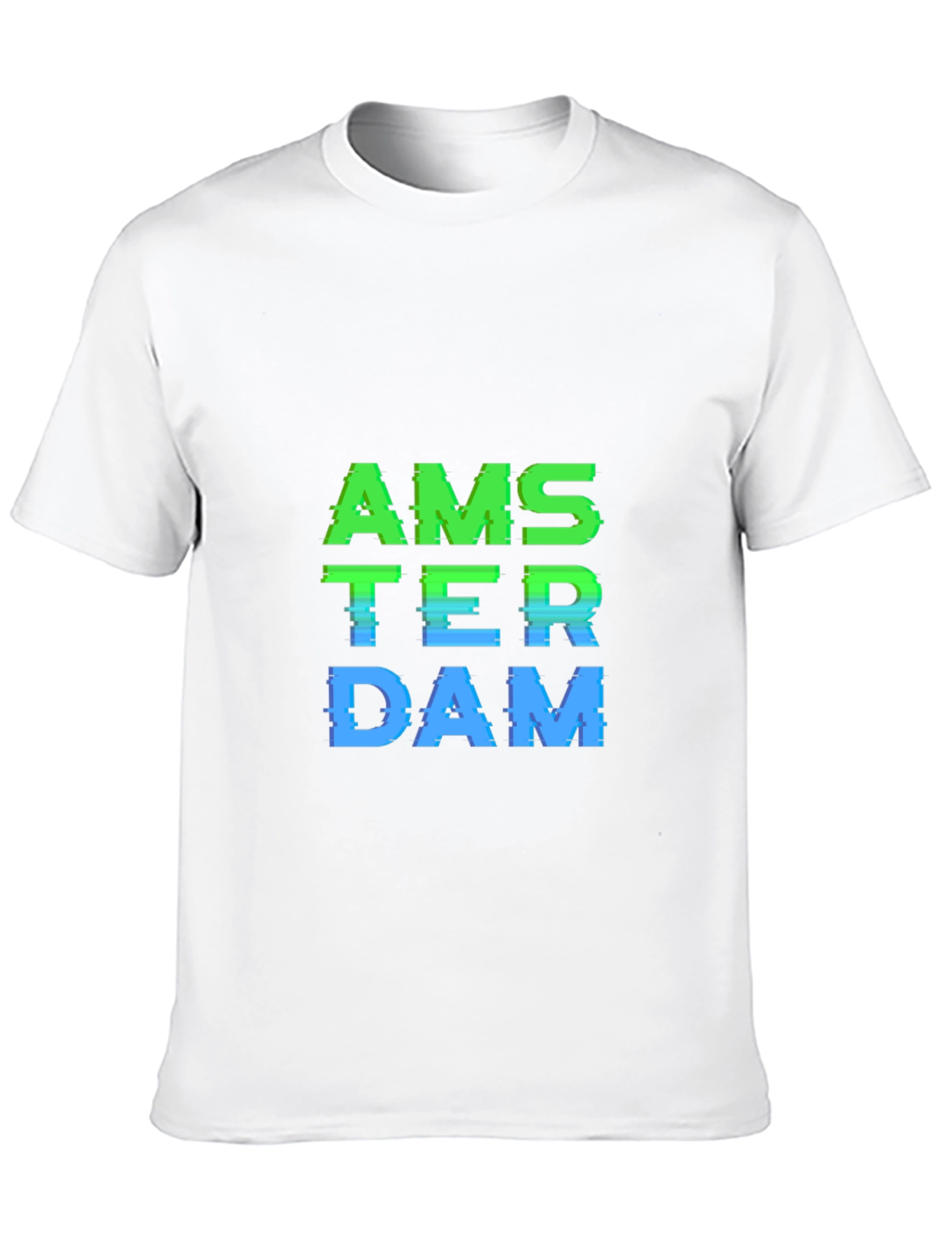 Amsterdam Glitch Graphic Tee - Stylish Casual Wear