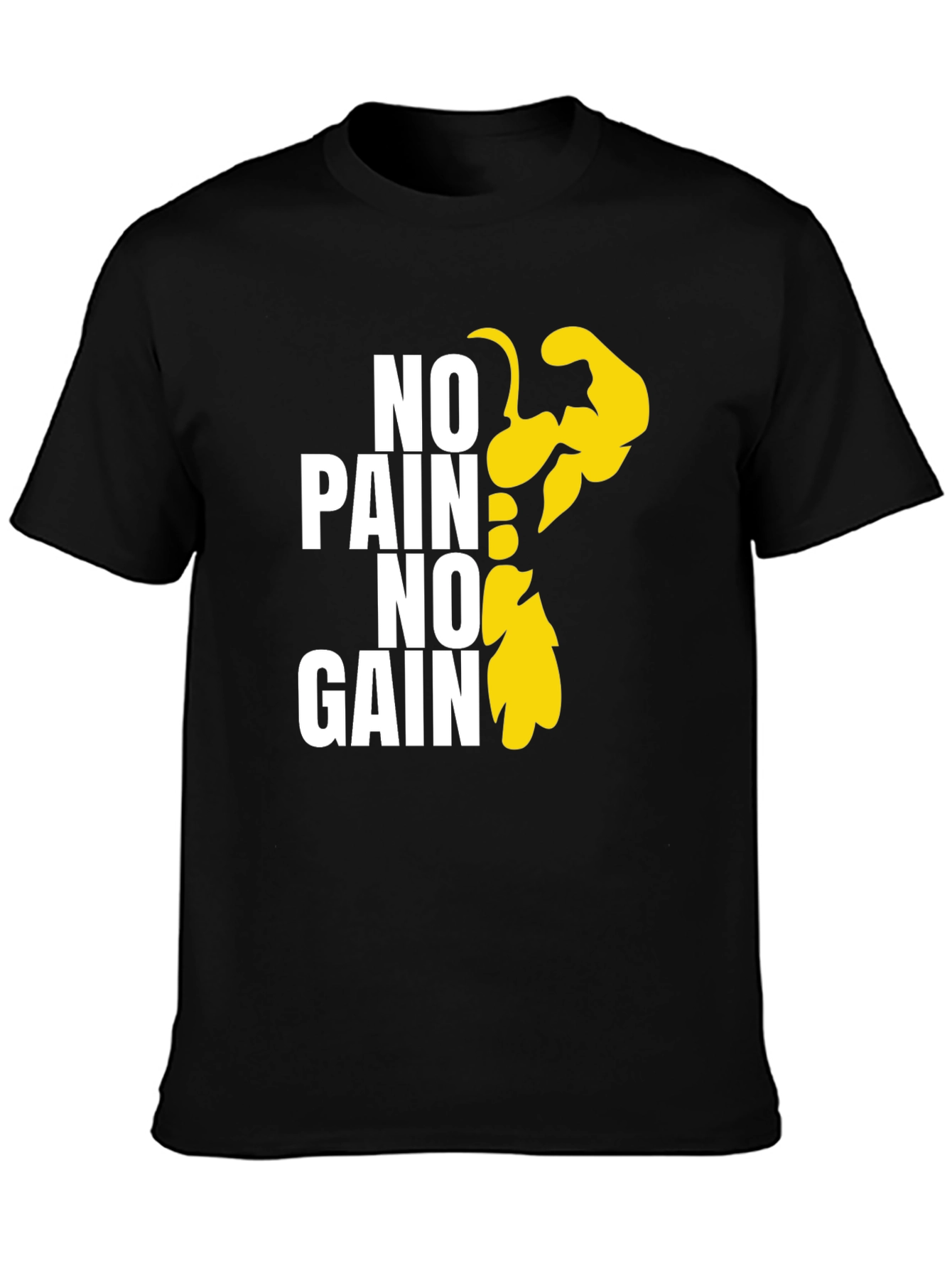 No Pain No Gain Graphic Tee - Black