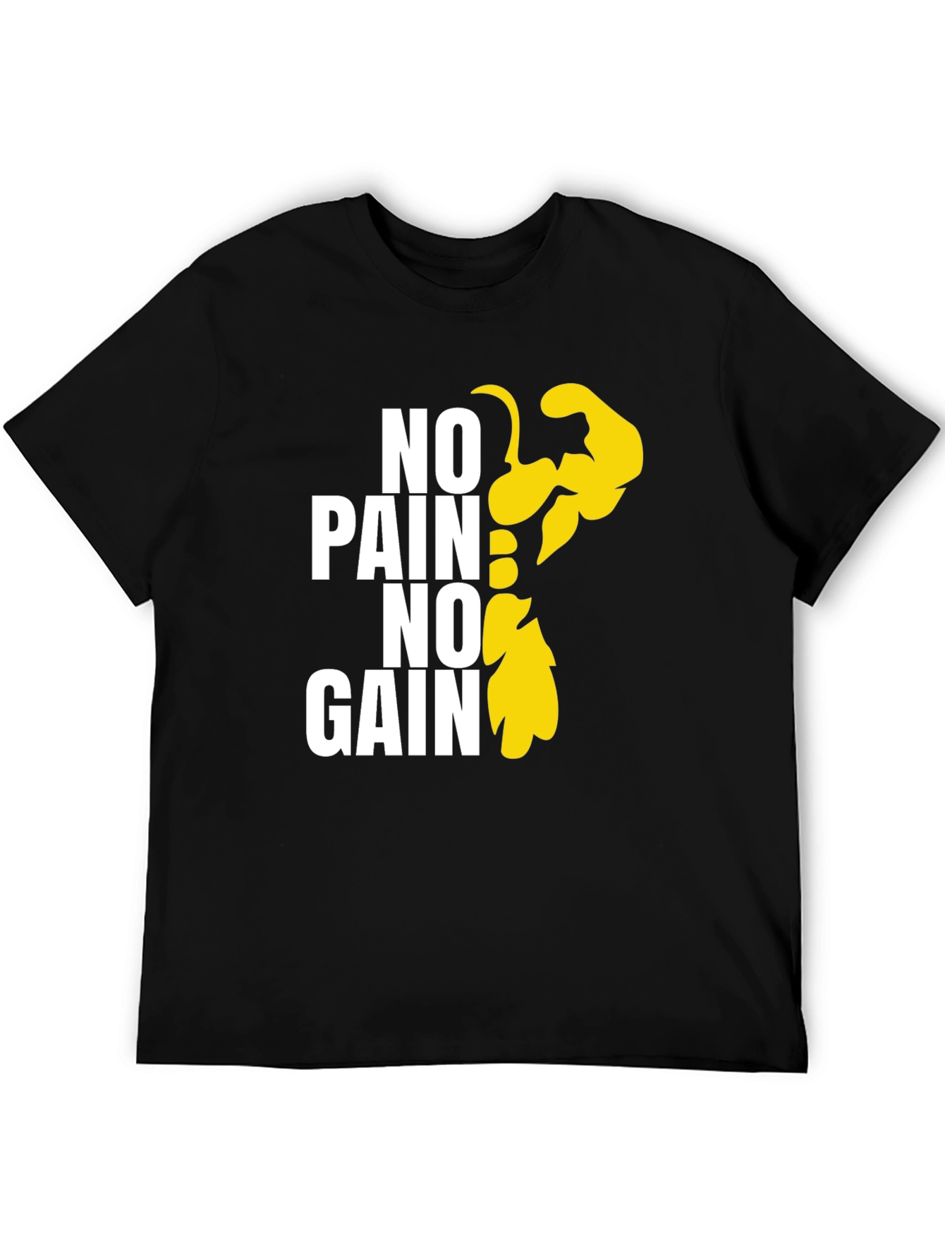 No Pain No Gain Graphic Tee - Black