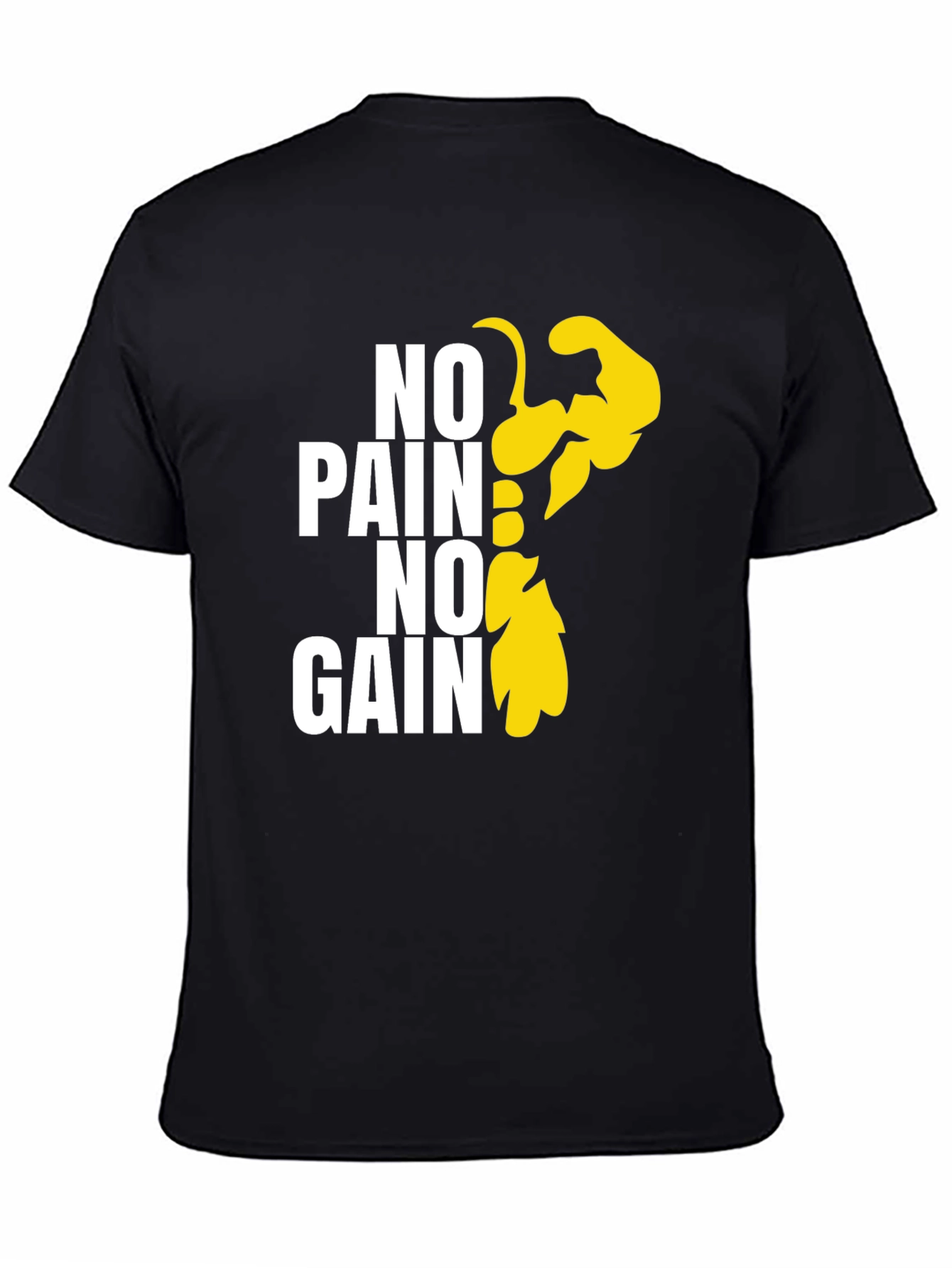 No Pain No Gain Graphic Tee - Black