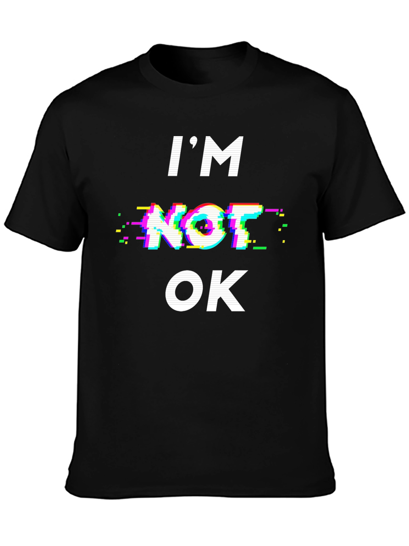 Im Not OK Graphic Tee - Black
