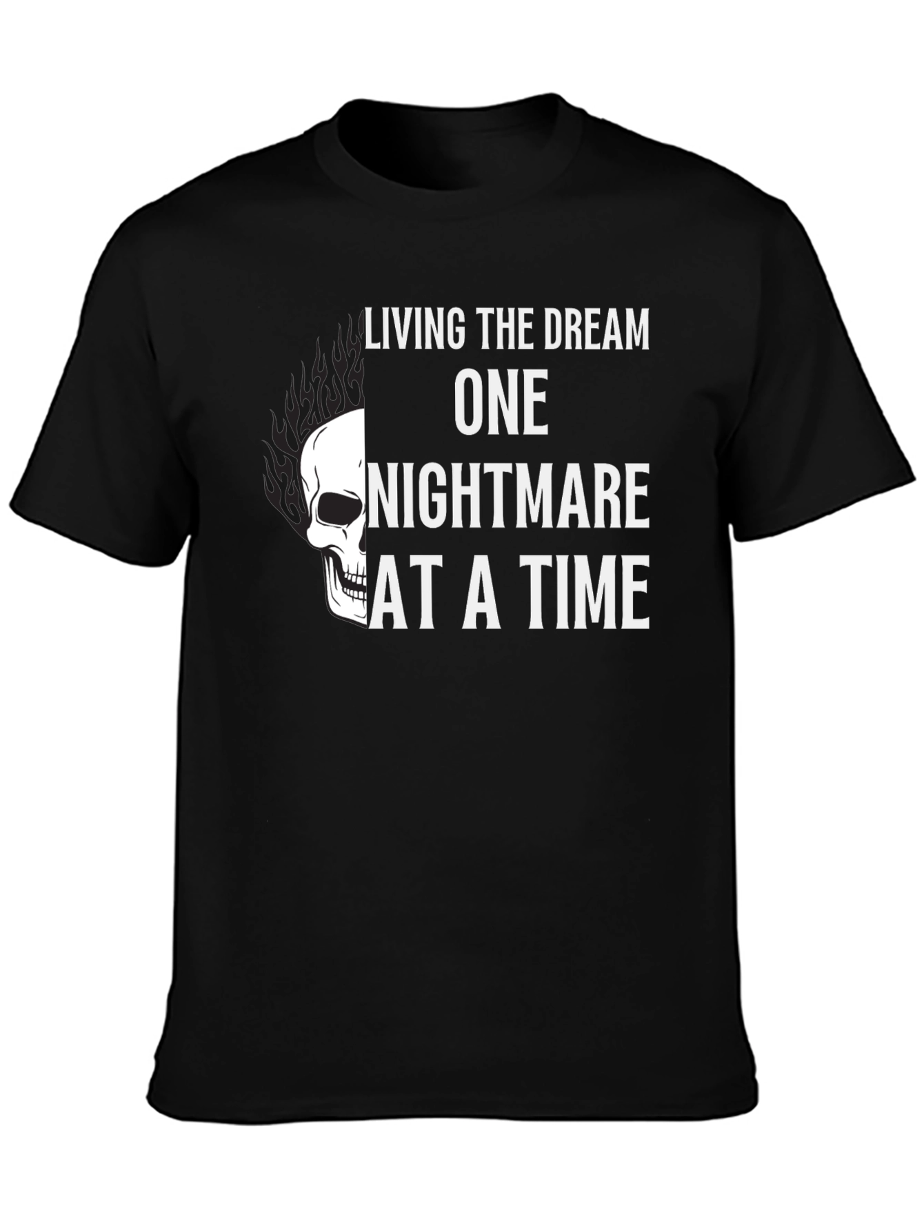 Living the Dream T-Shirt - Skull Graphic Tee