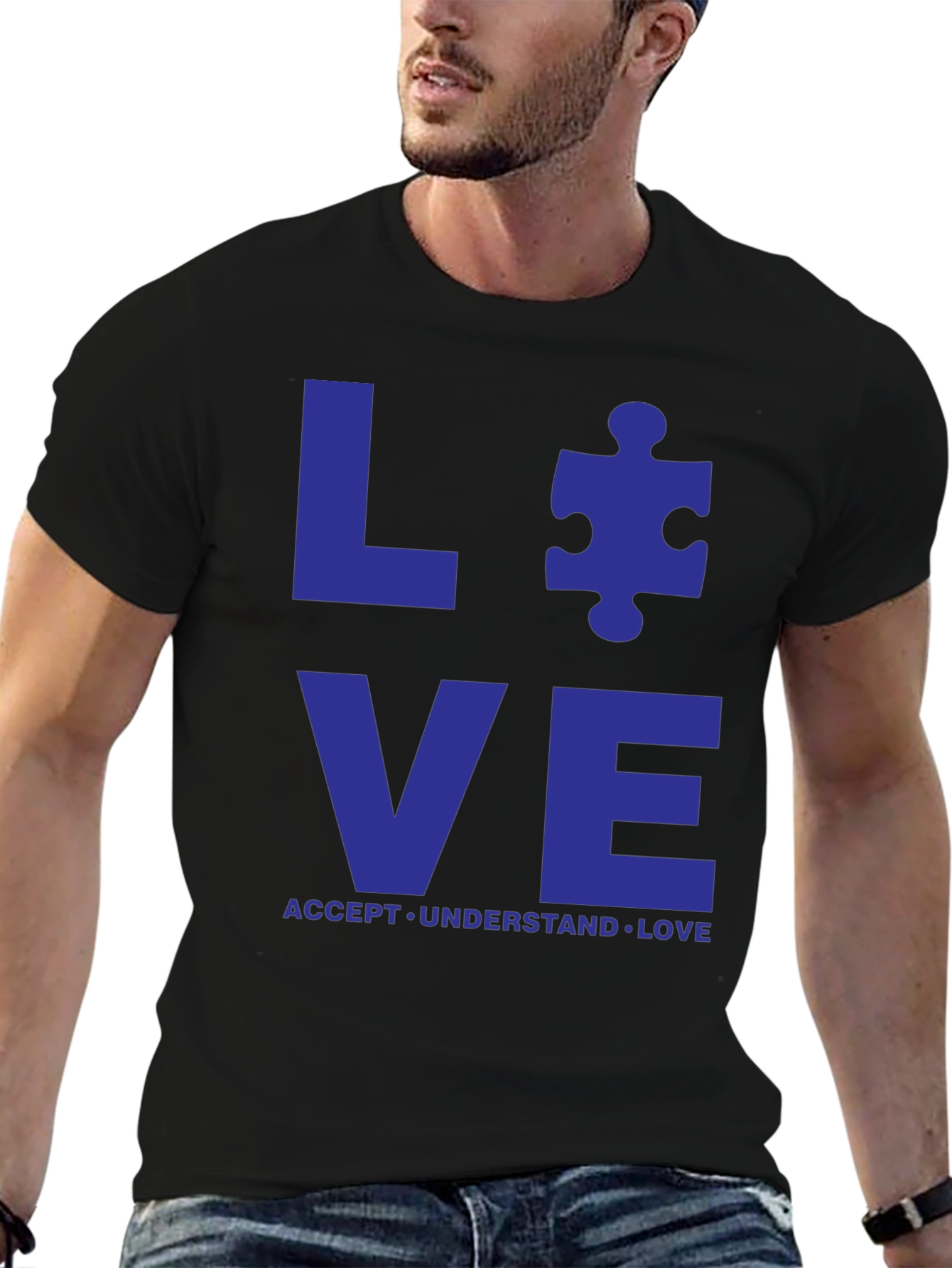 Autism Awareness Love T-Shirt - Accept Understand Love