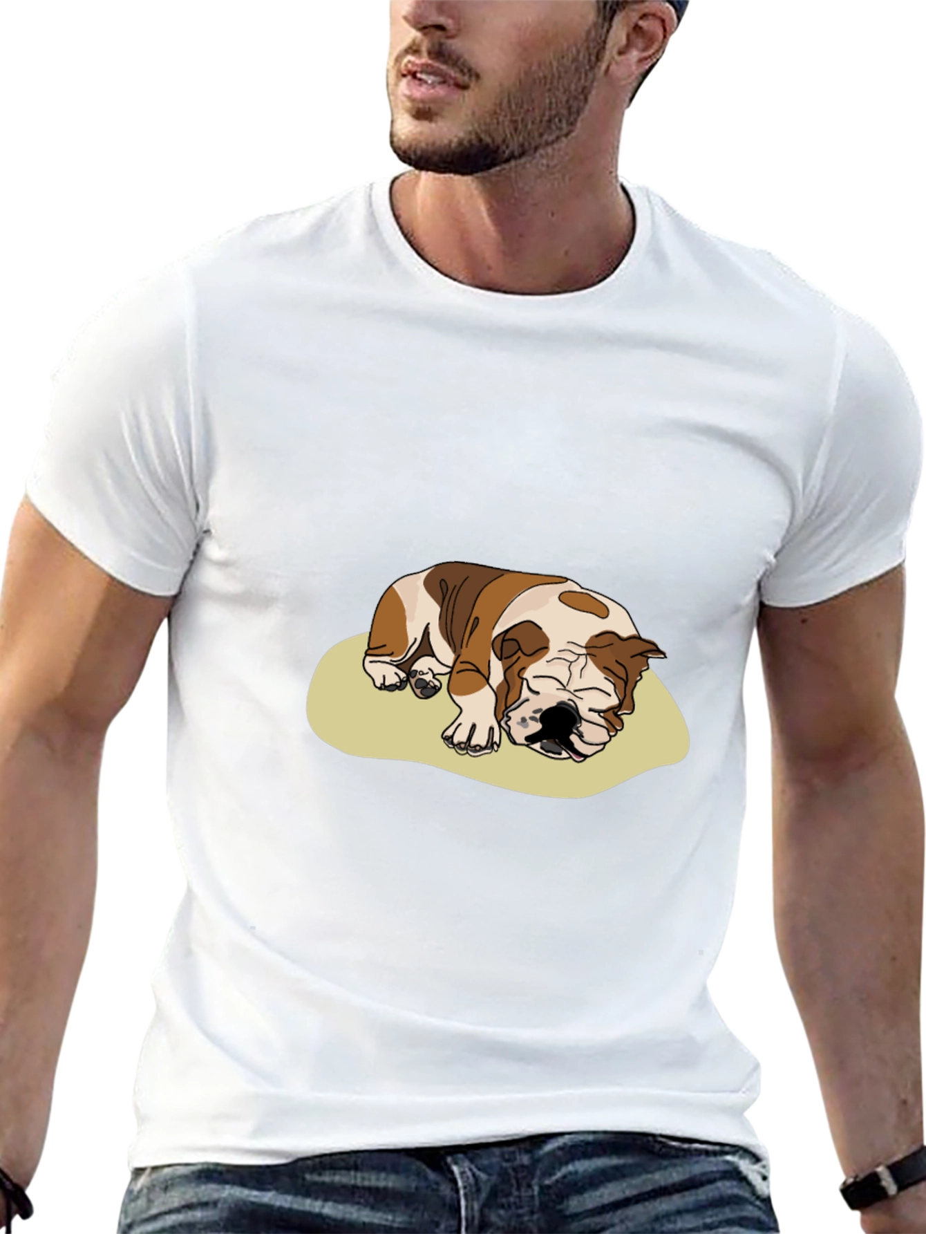 Bulldog Nap T-Shirt - Cute Dog Lover Tee