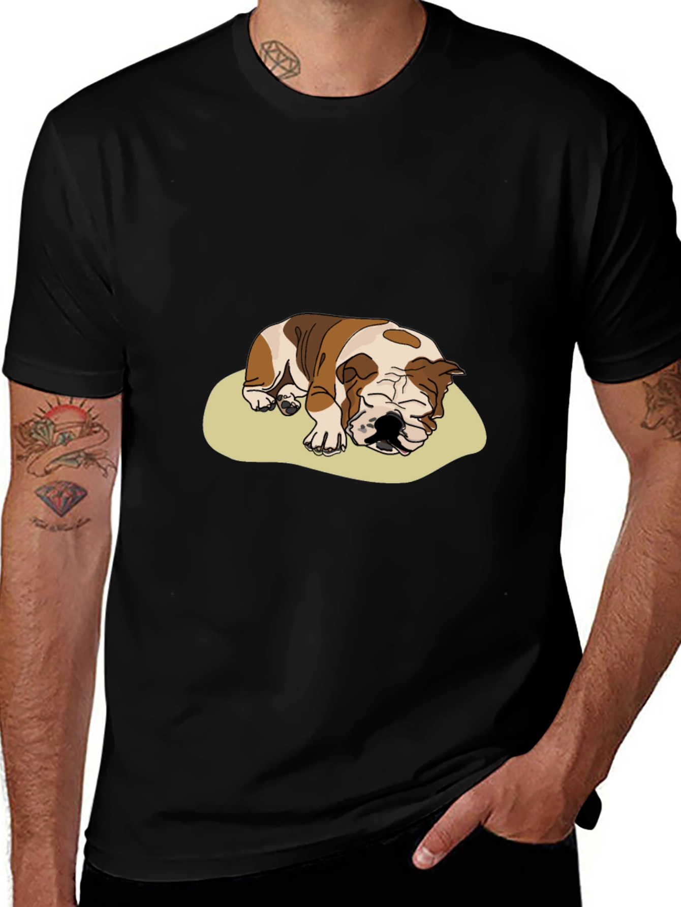 Bulldog Nap T-Shirt - Cute Dog Lover Tee