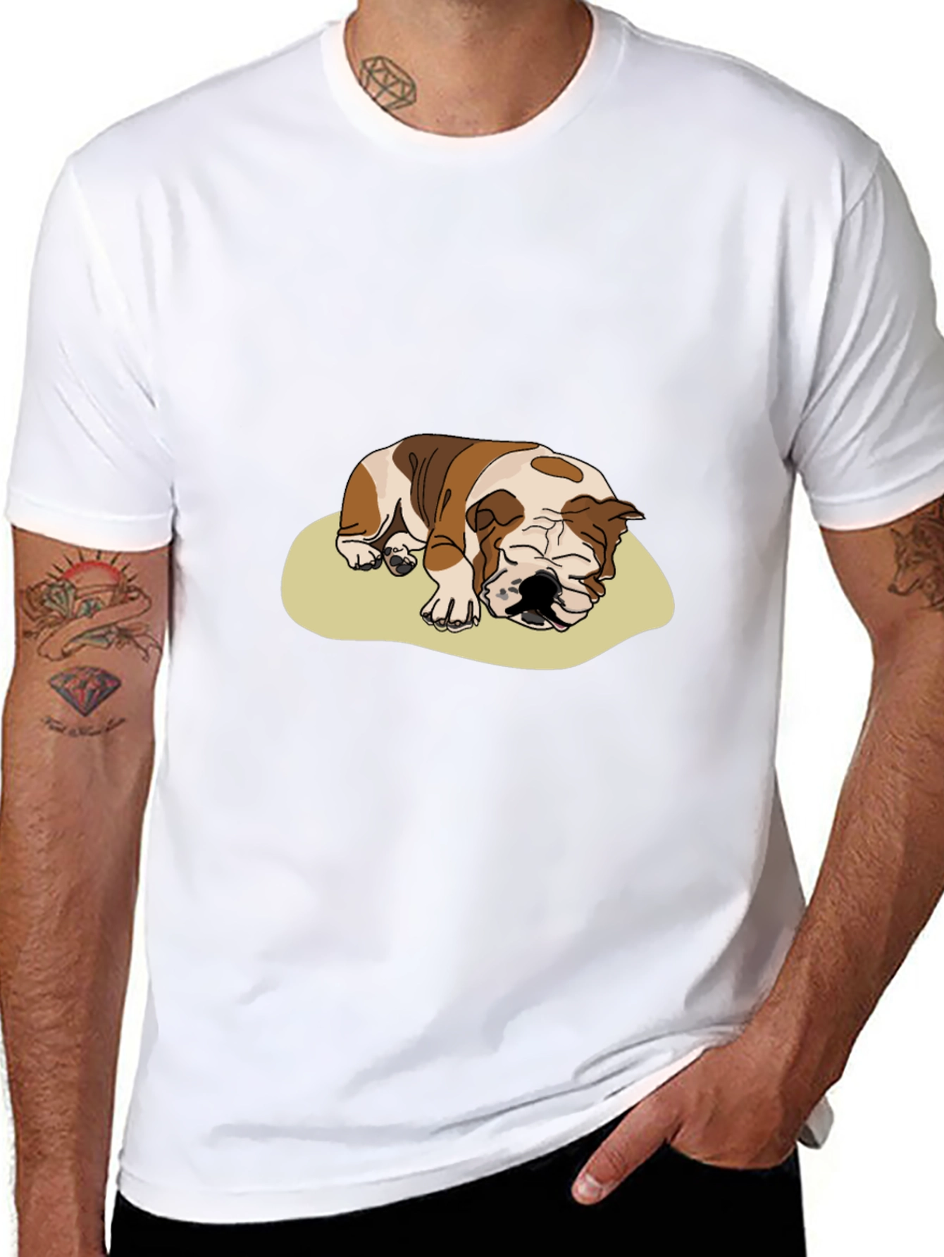 Bulldog Nap T-Shirt - Cute Dog Lover Tee