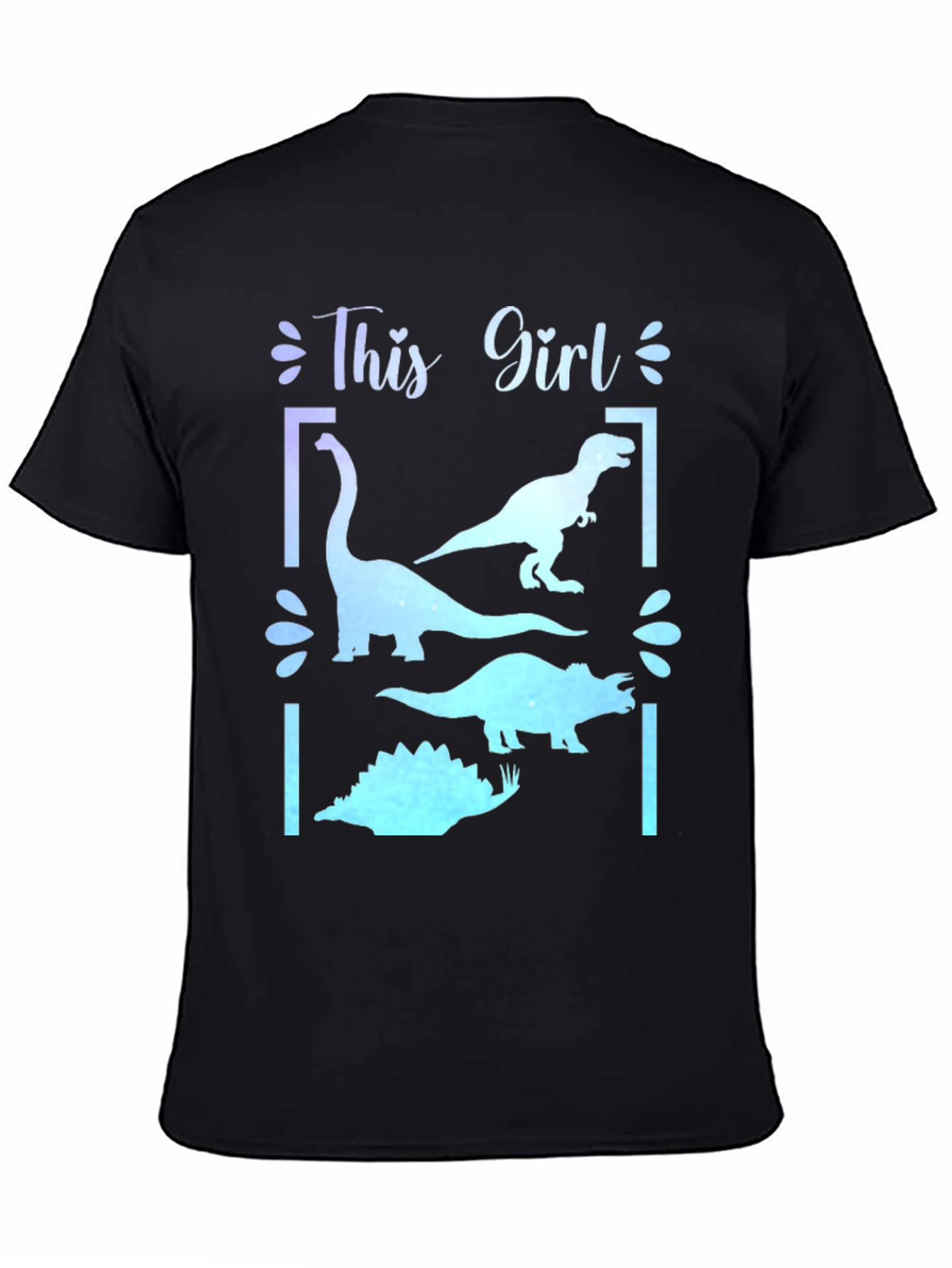 Dinosaur Girl T-Shirt - Black