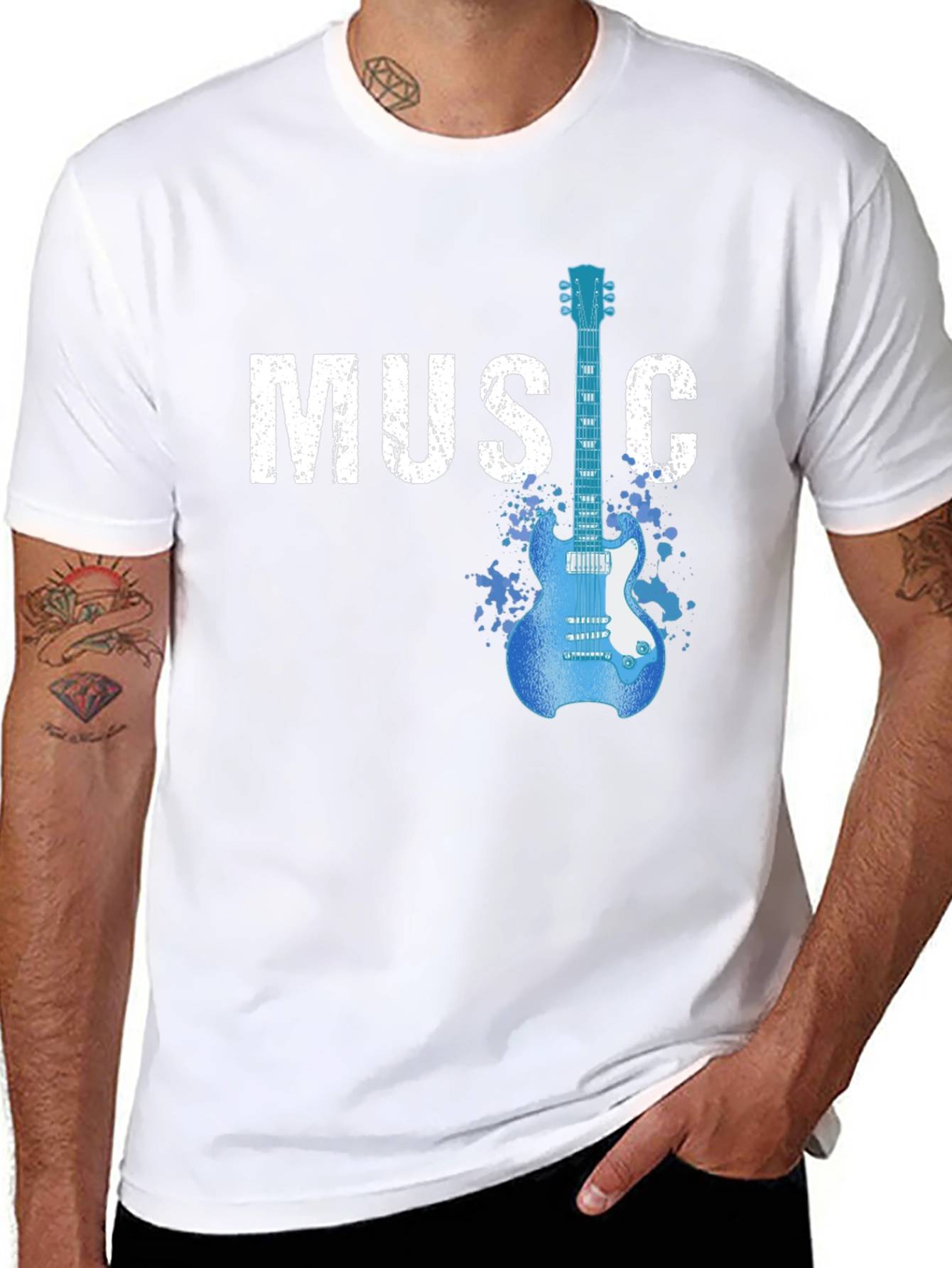Music Guitar T-Shirt - Cool Graphic Tee