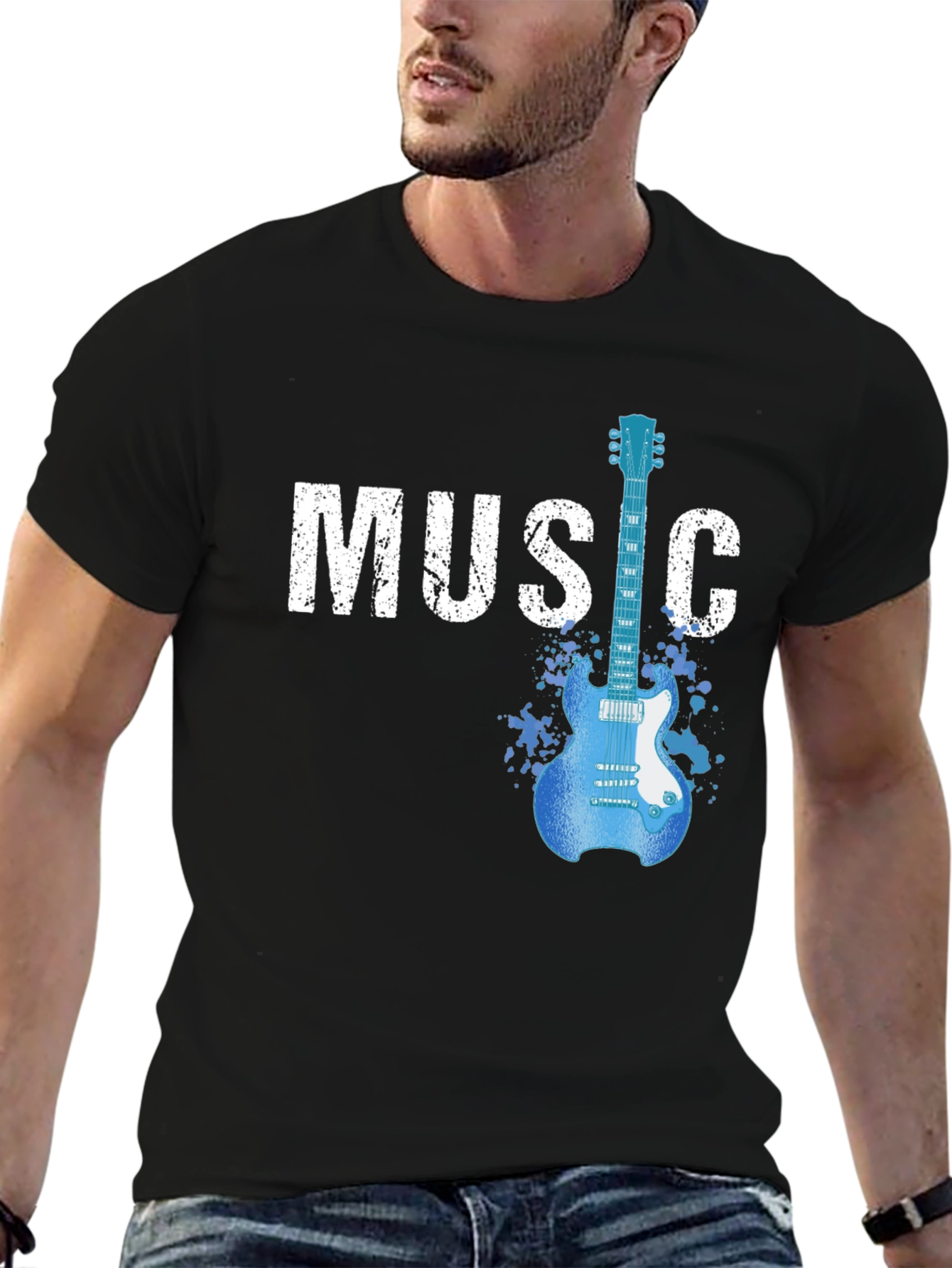 Music Guitar T-Shirt - Cool Graphic Tee