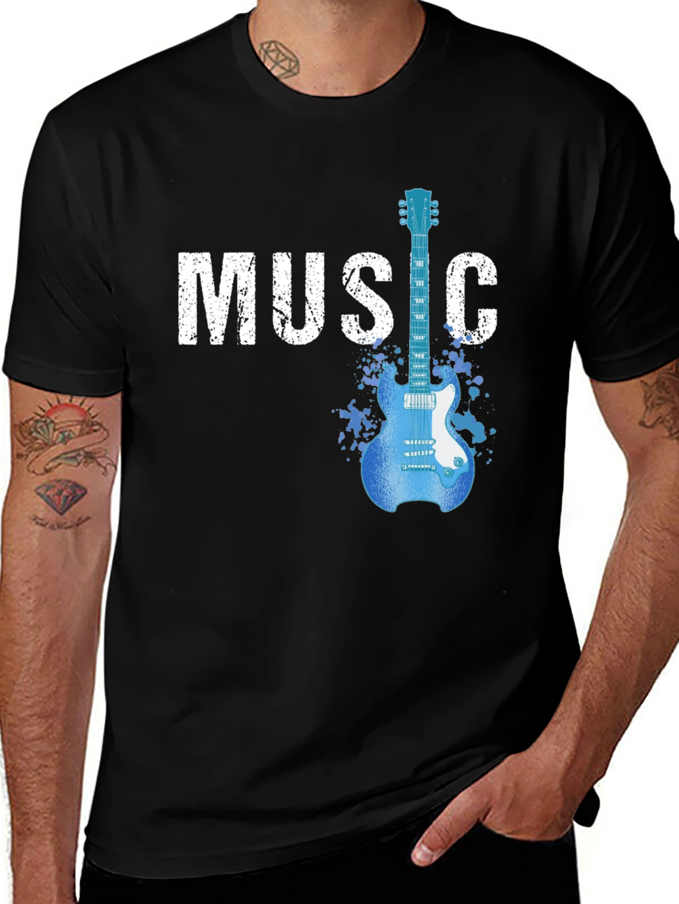 Music Guitar T-Shirt - Cool Graphic Tee