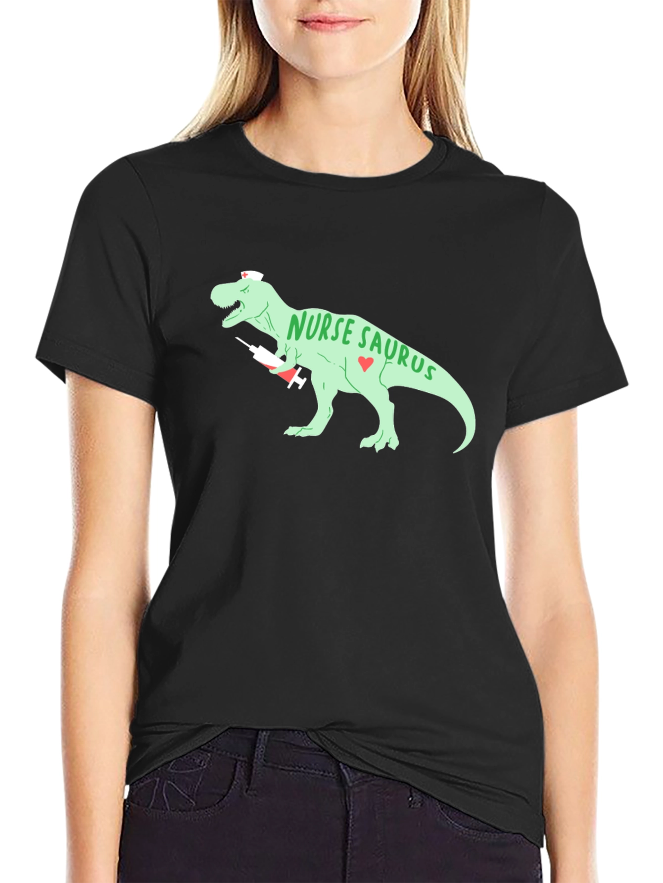 Nurse Saurus T-Shirt - Medical Dinosaur Tee