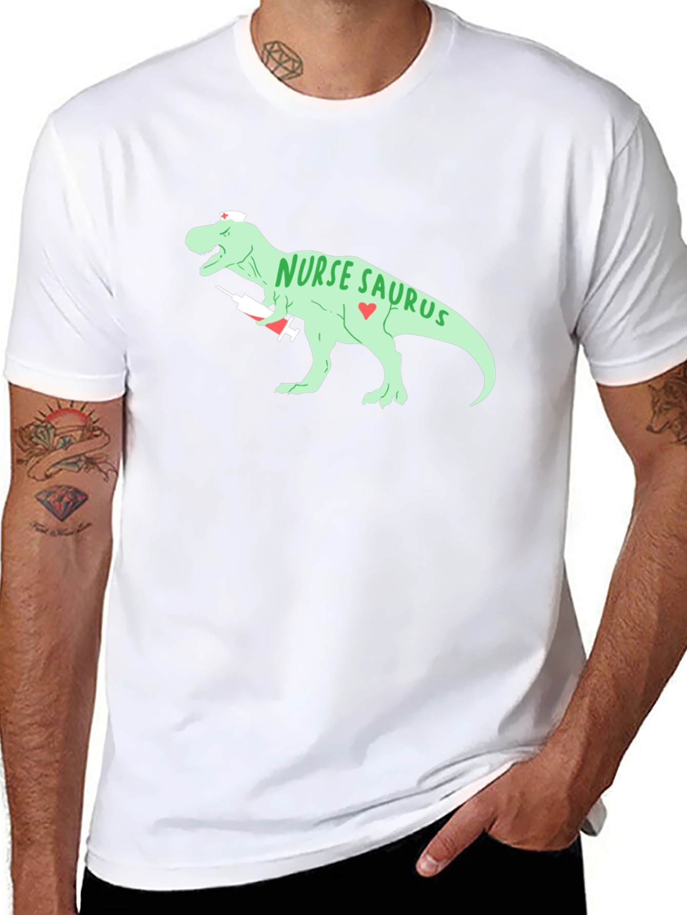 Nurse Saurus T-Shirt - Medical Dinosaur Tee