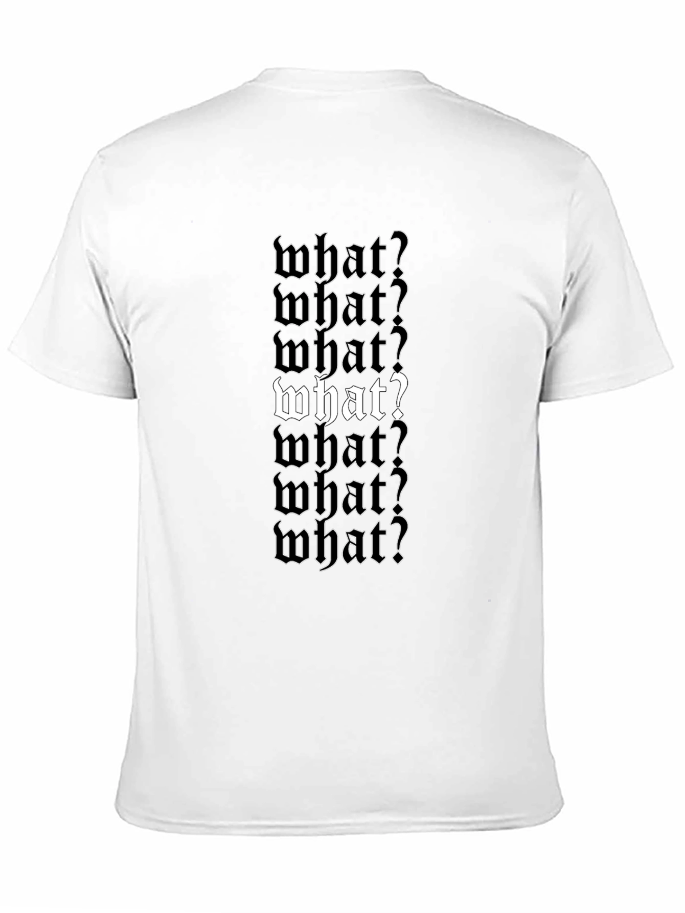 Edgy What? Gothic Text Black T-Shirt