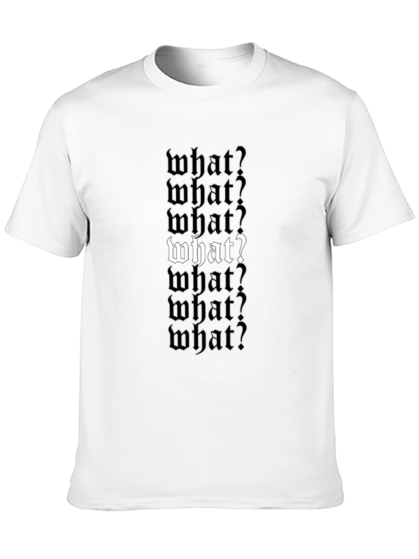 Edgy What? Gothic Text Black T-Shirt