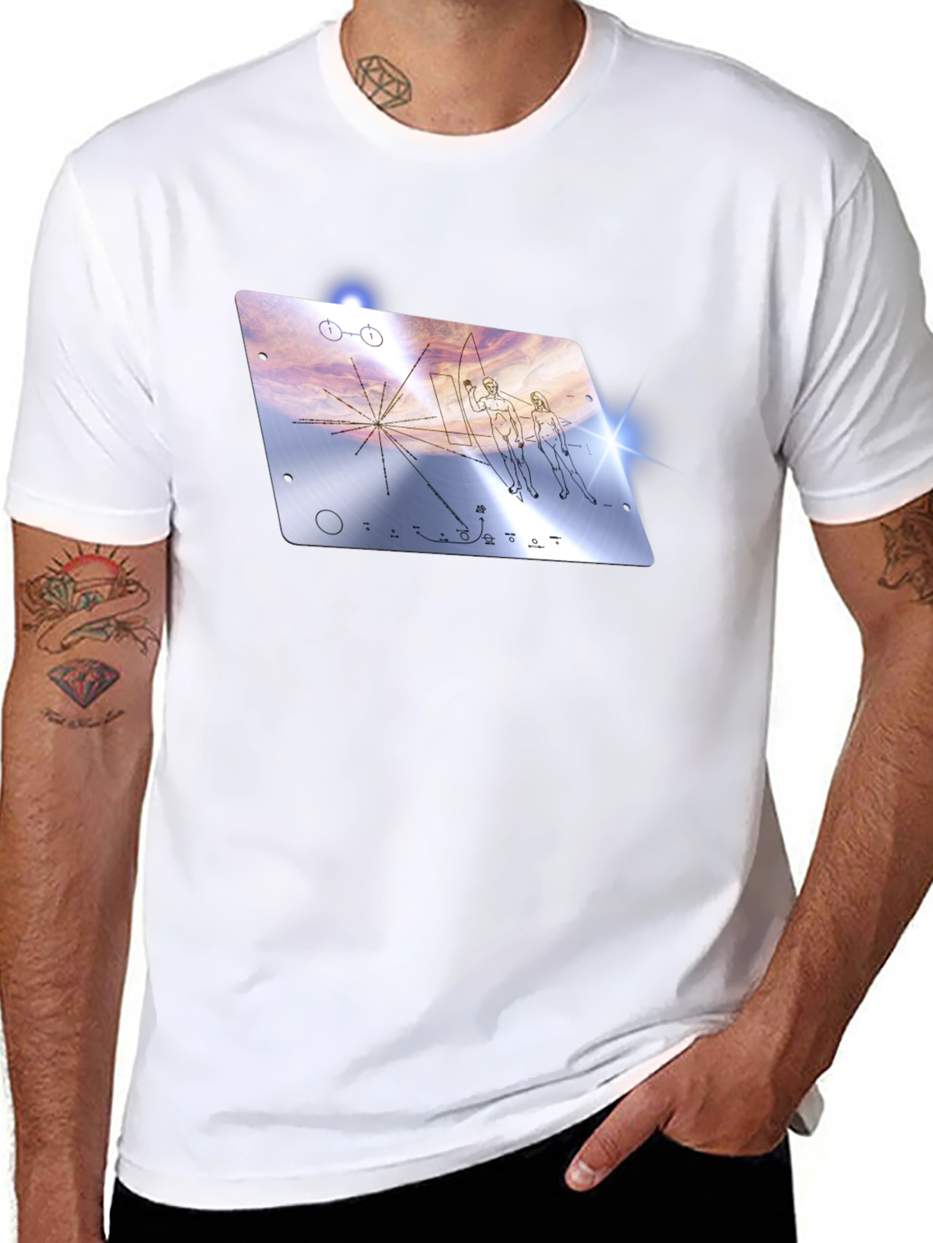 Pioneer Plaque Graphic Tee - Voyager Mission T-Shirt