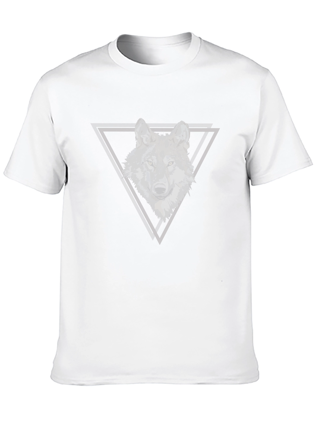 Wolf Triangle Graphic Black T-Shirt